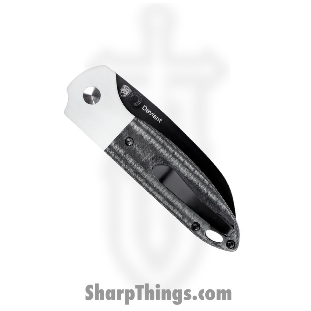 Kizer Cutlery - KIV3575A2 - Deviant - Folding Knife - M390 Stonewash Coated Sheepsfoot - G10 Micarta - Black White - Image 3