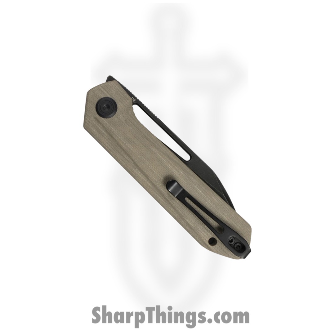 Kubey - KUB321E - Royal - Folding Knife - D2 Stonewash Coated Drop Point - G10 - Tan - Image 2