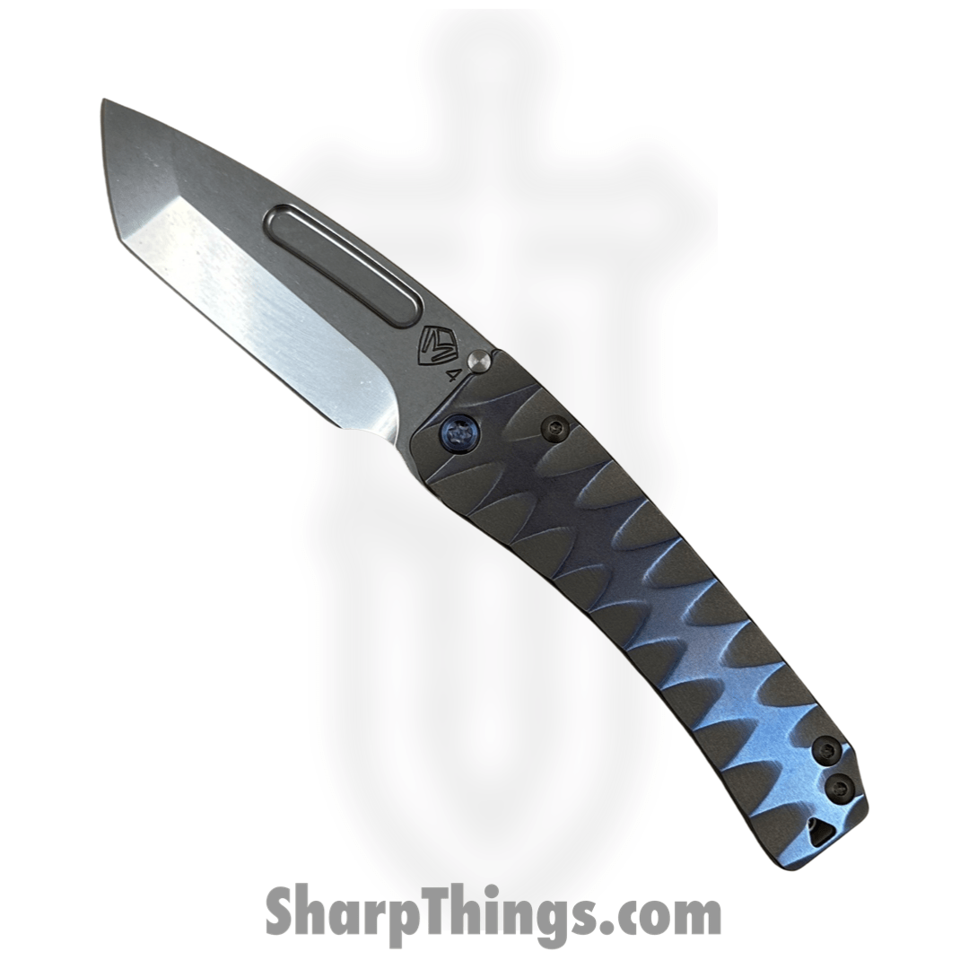 Medford Knife and Tool - MK2014TT-02AN-TXCZS-Q4 - Slim Midi - Folding Knife - S45vn Tumbled Tanto - Titanium - "Lazy River"