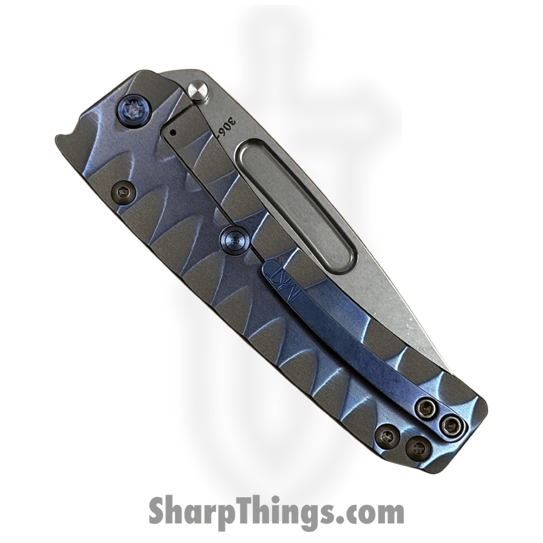 Medford Knife and Tool - MK2014TT-02AN-TXCZS-Q4 - Slim Midi - Folding Knife - S45vn Tumbled Tanto - Titanium - "Lazy River" - Image 4