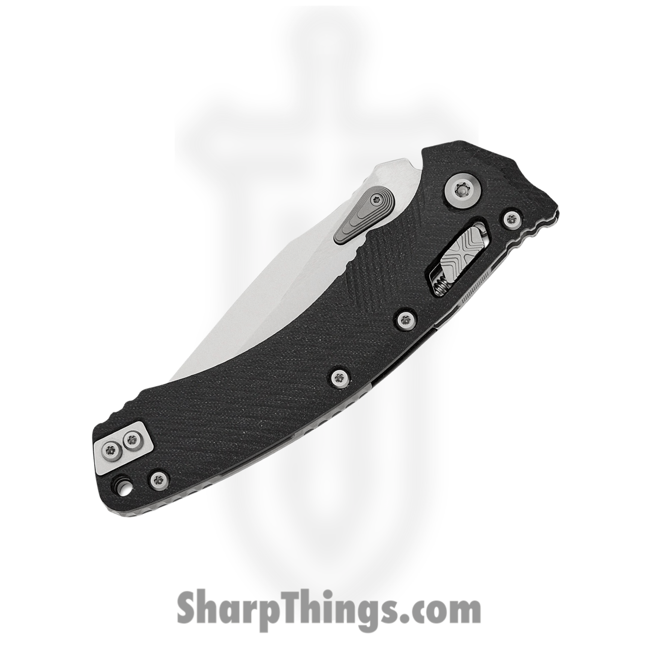 Microtech - 137RL-11FLGTBK - Amphibian RAM-LOK - Folding Knife - M390MK Stonewash Clip Point - Fluted G10 - Black - Image 3