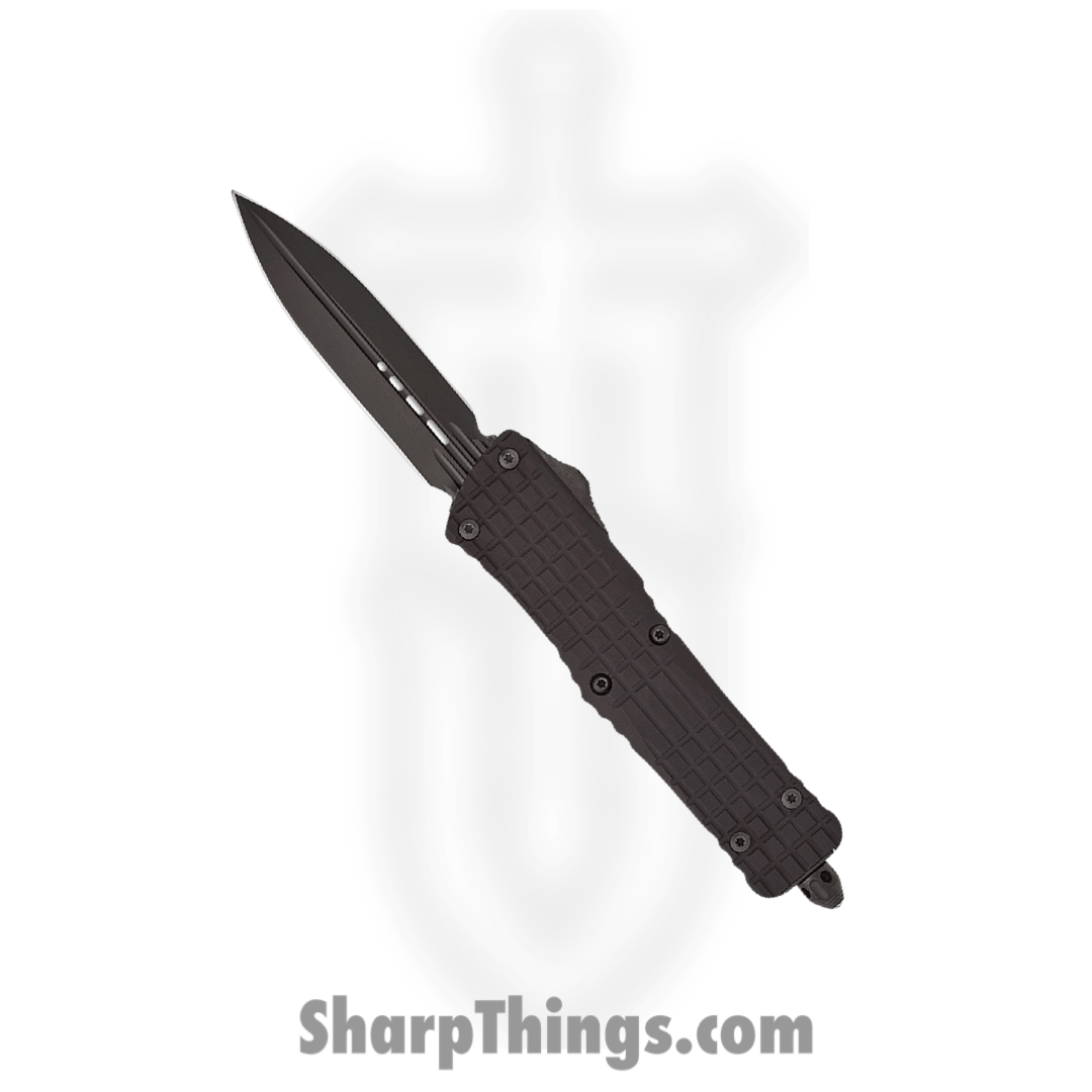 Microtech - 142-1CT-DSH - Combat Troodon Delta Frag Shadow - OTF Auto - DLC Dagger - UTD Milled 6061-T6 Aluminum - Black