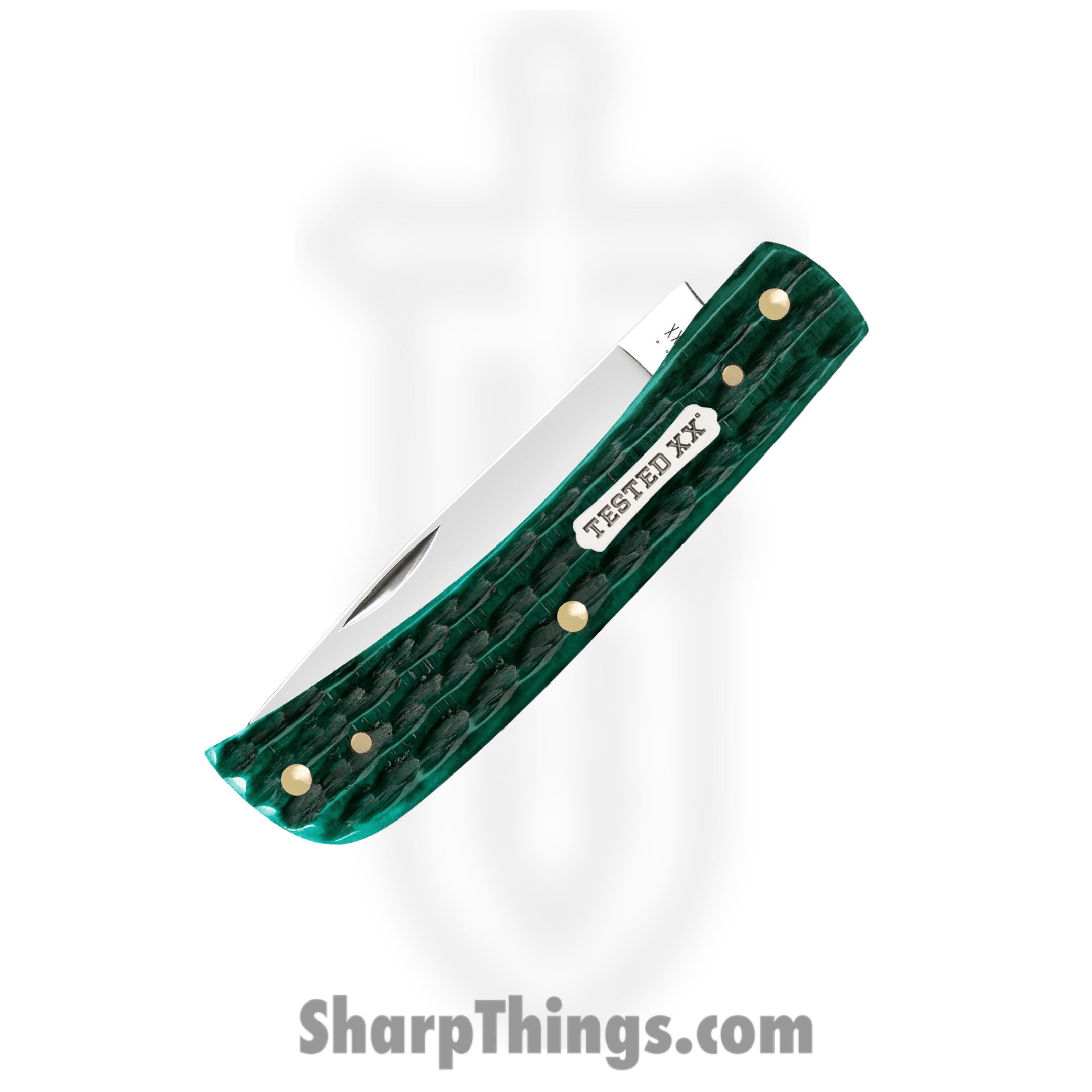 Case Cutlery - CA48941 - Sod Buster Jr - Folding Knife - Tru-Sharp Surgical Stainless Steel Mirror Polished Skinner - Jigged Bone - Jade - Image 4