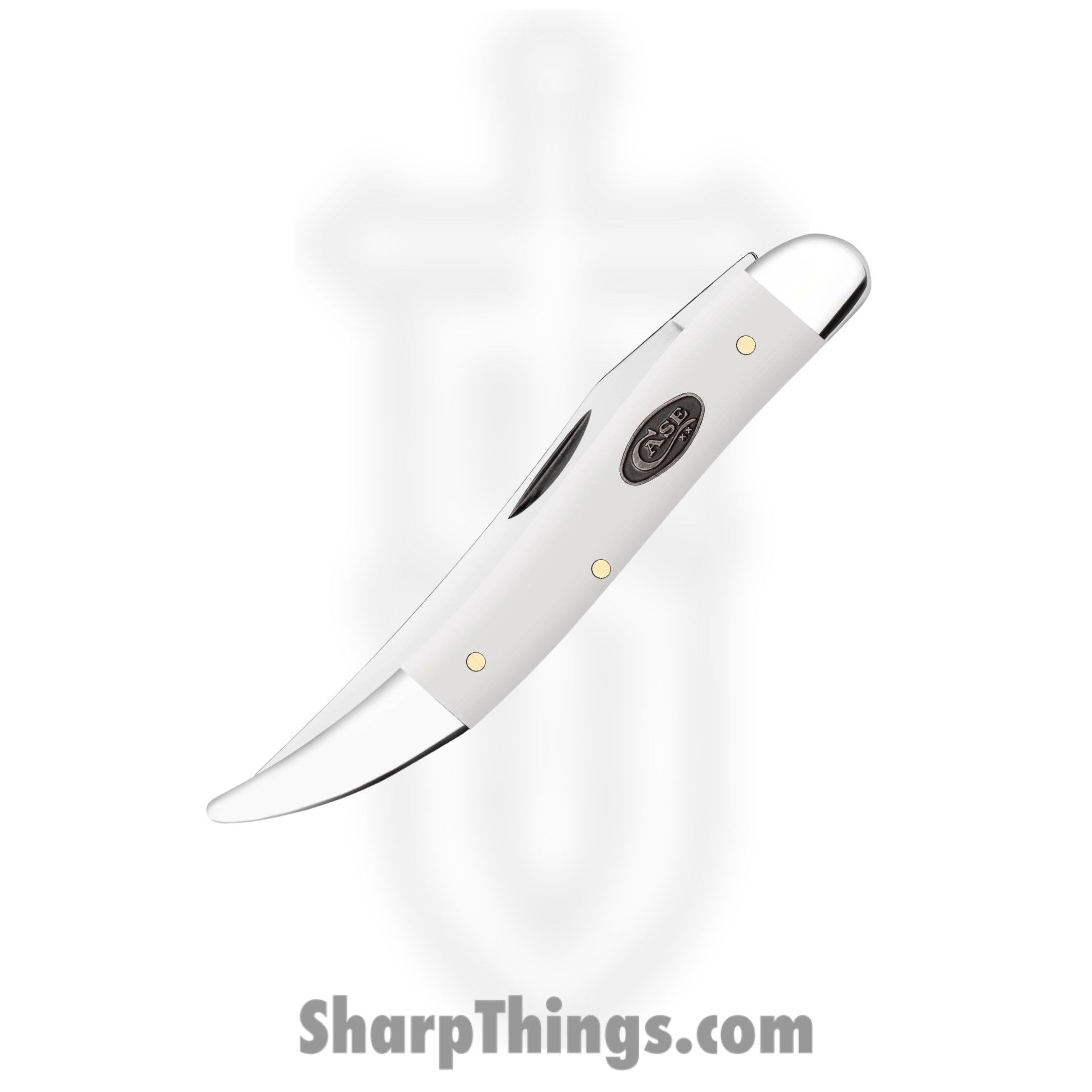 Case Cutlery - CA63962 - Medium Texas Toothpick - Folding Knife - Tru-Sharp Surgical Stainless Steel Mirror Polished Clip Point - Synthetic - White - Image 4