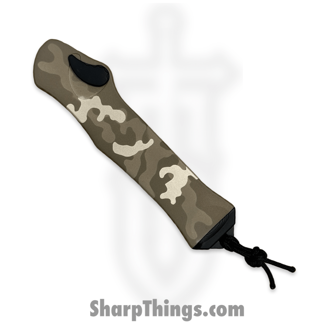 Heretic Knives - H008-10A-TCAMO - Hydra - OTF Auto - CPM Magnacut 2 Tone Recurve - Aluminum - Tan Camo - Image 5
