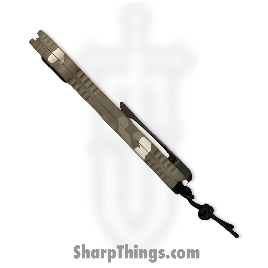 Heretic Knives - H008-10A-TCAMO - Hydra - OTF Auto - CPM Magnacut 2 Tone Recurve - Aluminum - Tan Camo - Image 7