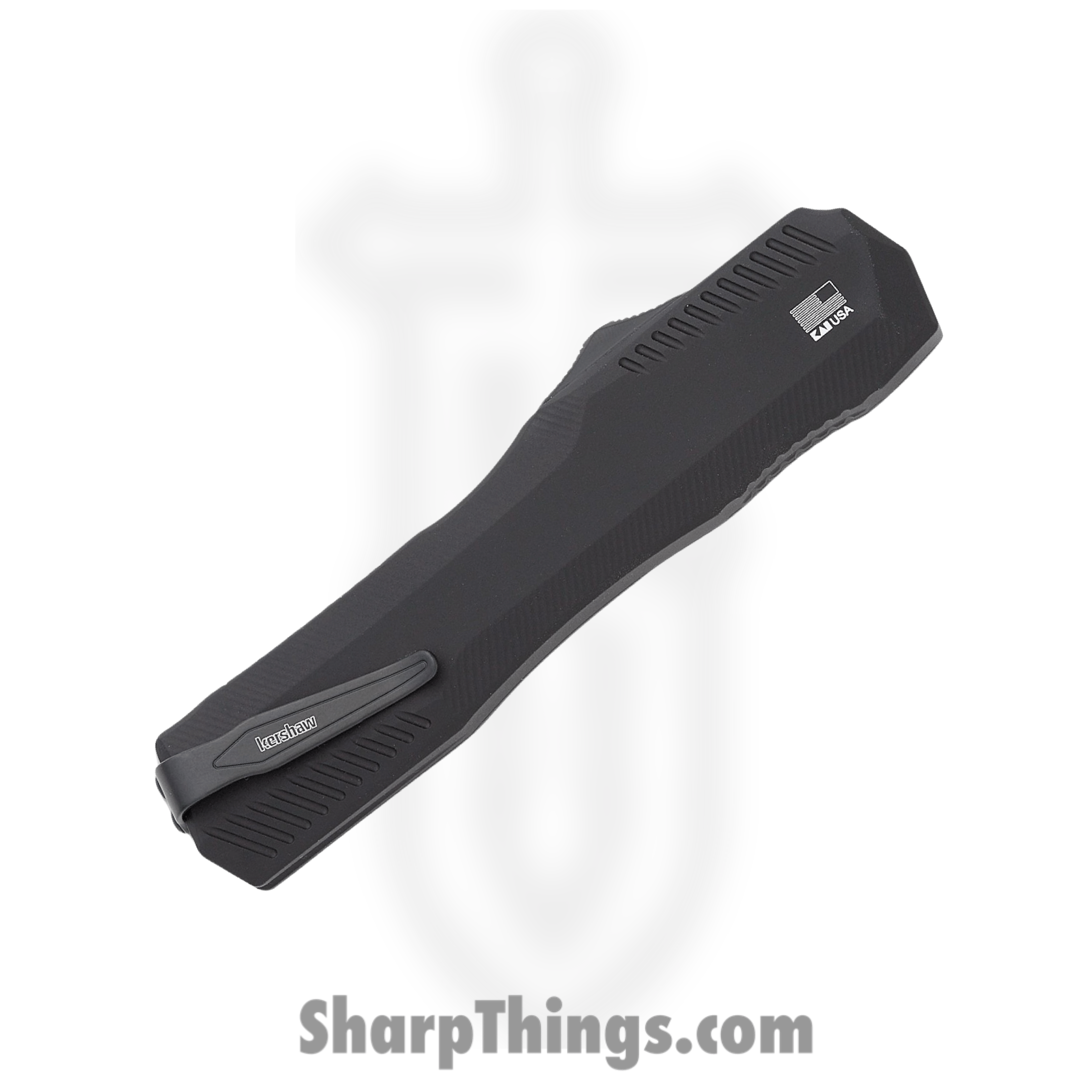 Kershaw - 9000BLK - Diskin Livewire - OTF Auto - MagnaCut DLC Spear Point - 6061-T6 Aluminum - Black - Image 4