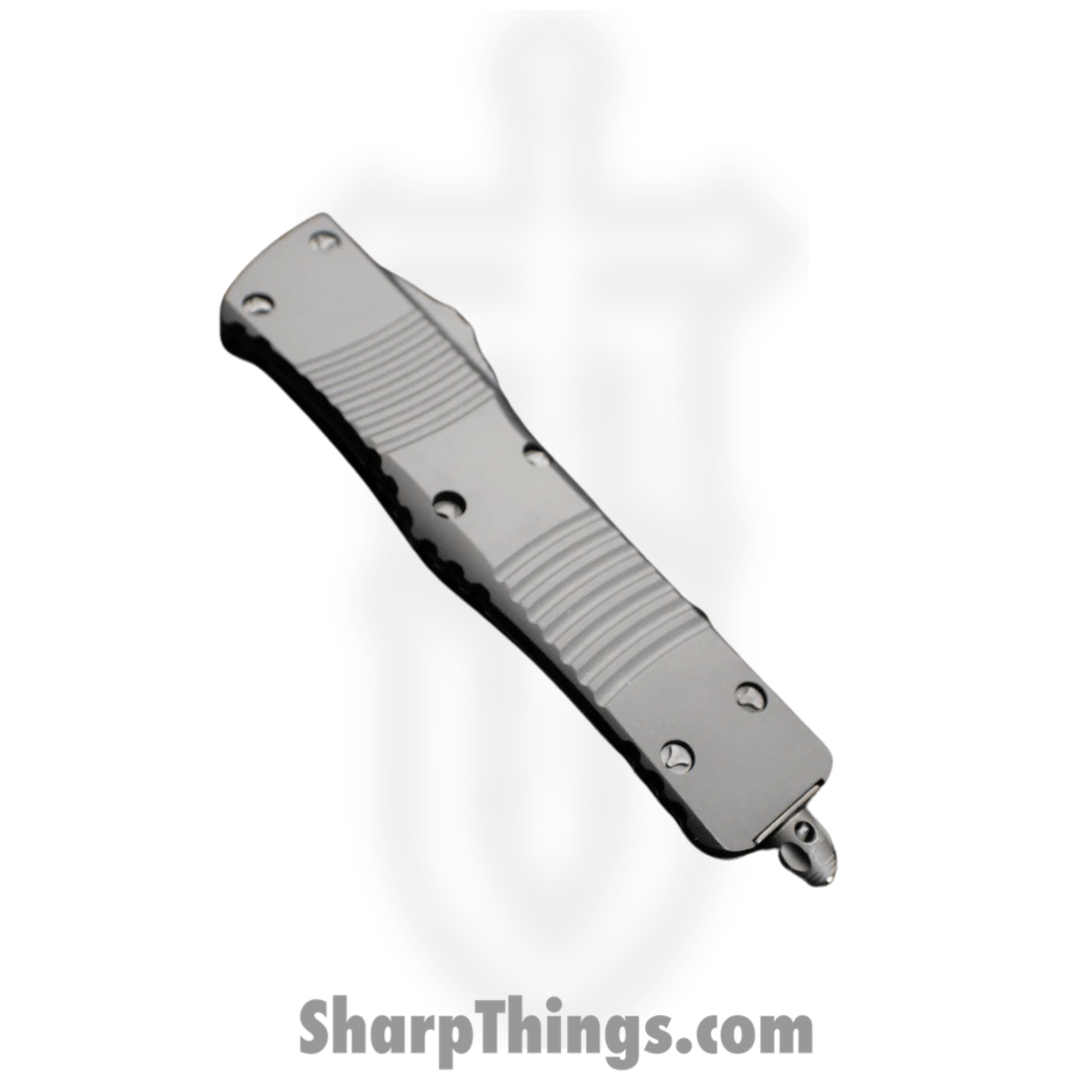 Microtech - 143-1DLCTSH - Combat Troodon Shadow Series - OTF Auto - Magnacut DLC Drop Point - 6061-T6 Aluminum - Gray - Image 3