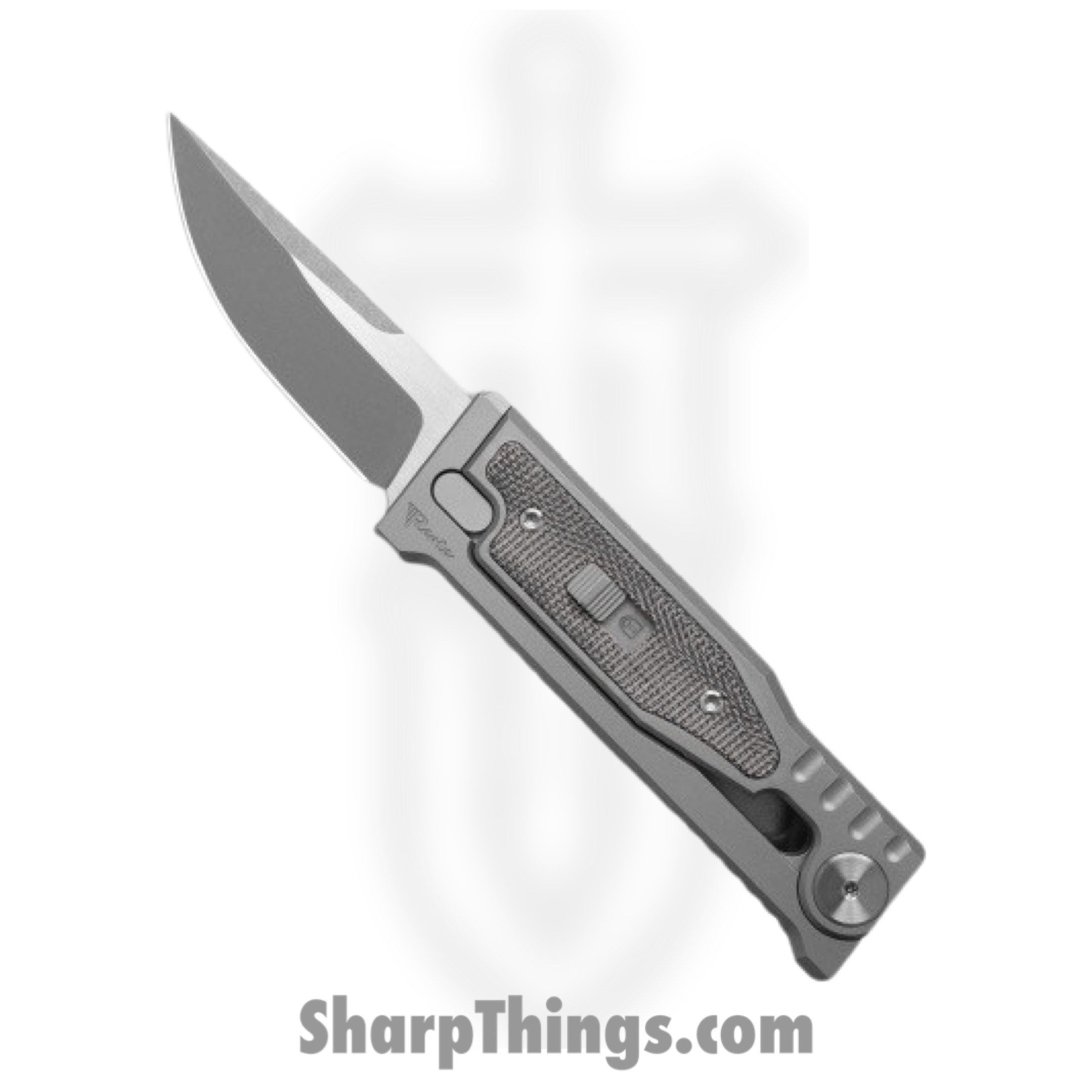 Reate Knives - ExoMinSwDpBk - Mini Exo - Gravity Knife - CPM-3V Stonewashed Drop Point - Micarta - Black