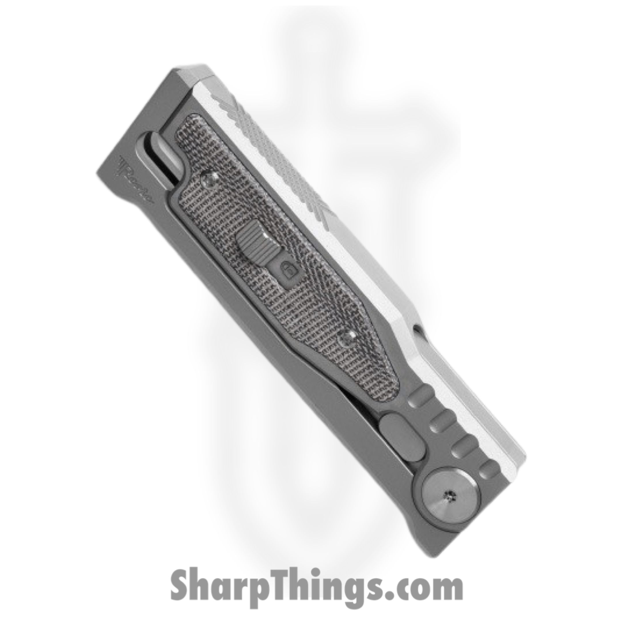 Reate Knives - ExoMinSwDpBk - Mini Exo - Gravity Knife - CPM-3V Stonewashed Drop Point - Micarta - Black - Image 2