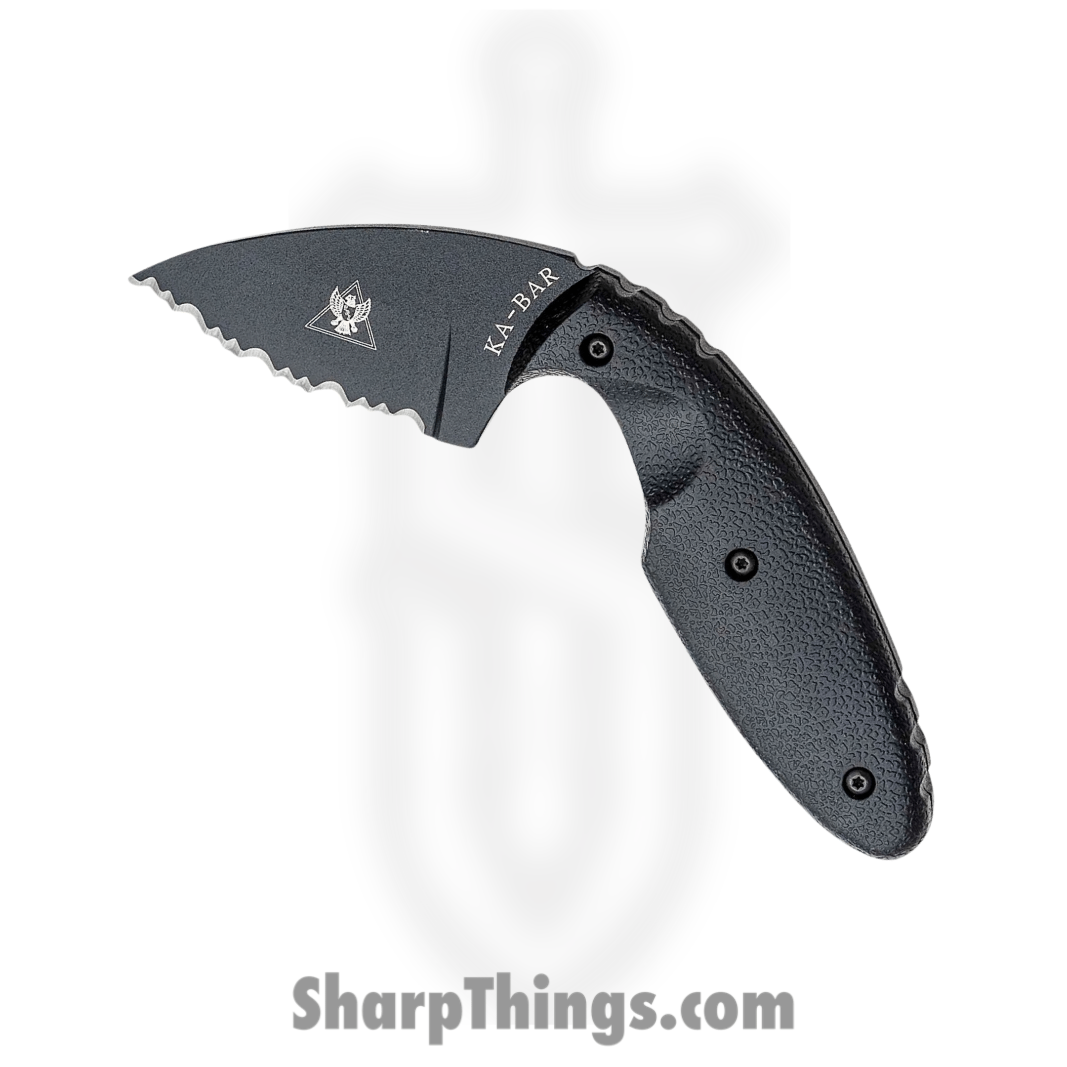 Ka-Bar - KA1481 - TDI Law Enforcement Knife - Fixed Blade Knife - AUS 8A Black Drop Point - Zytel - Black