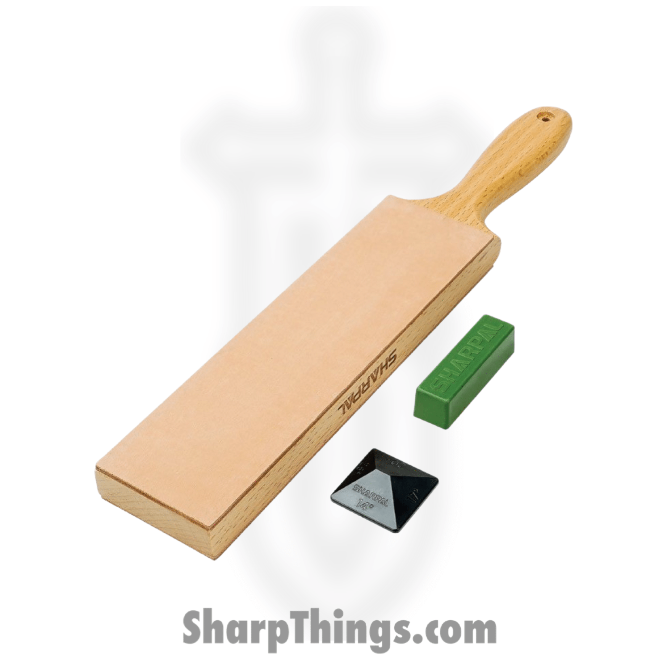 Sharpal - SHP205H - Double-Sided Leather Strop - Leather and Wood - Tan