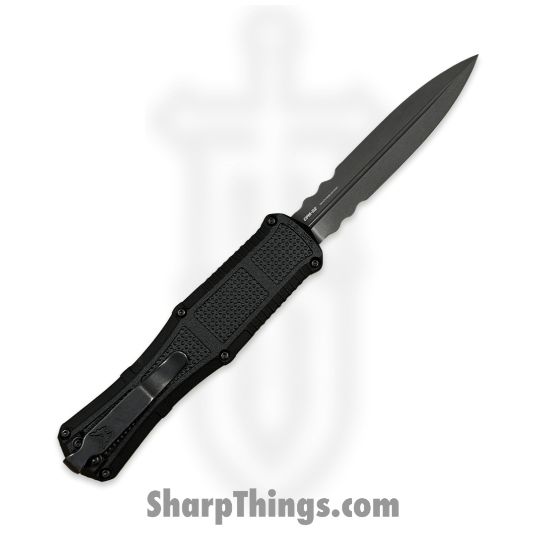 Benchmade - 3370SGY - Claymore - OTF Auto - CPM-D2 Coated Dagger P/S - Grivory - Black - Image 2