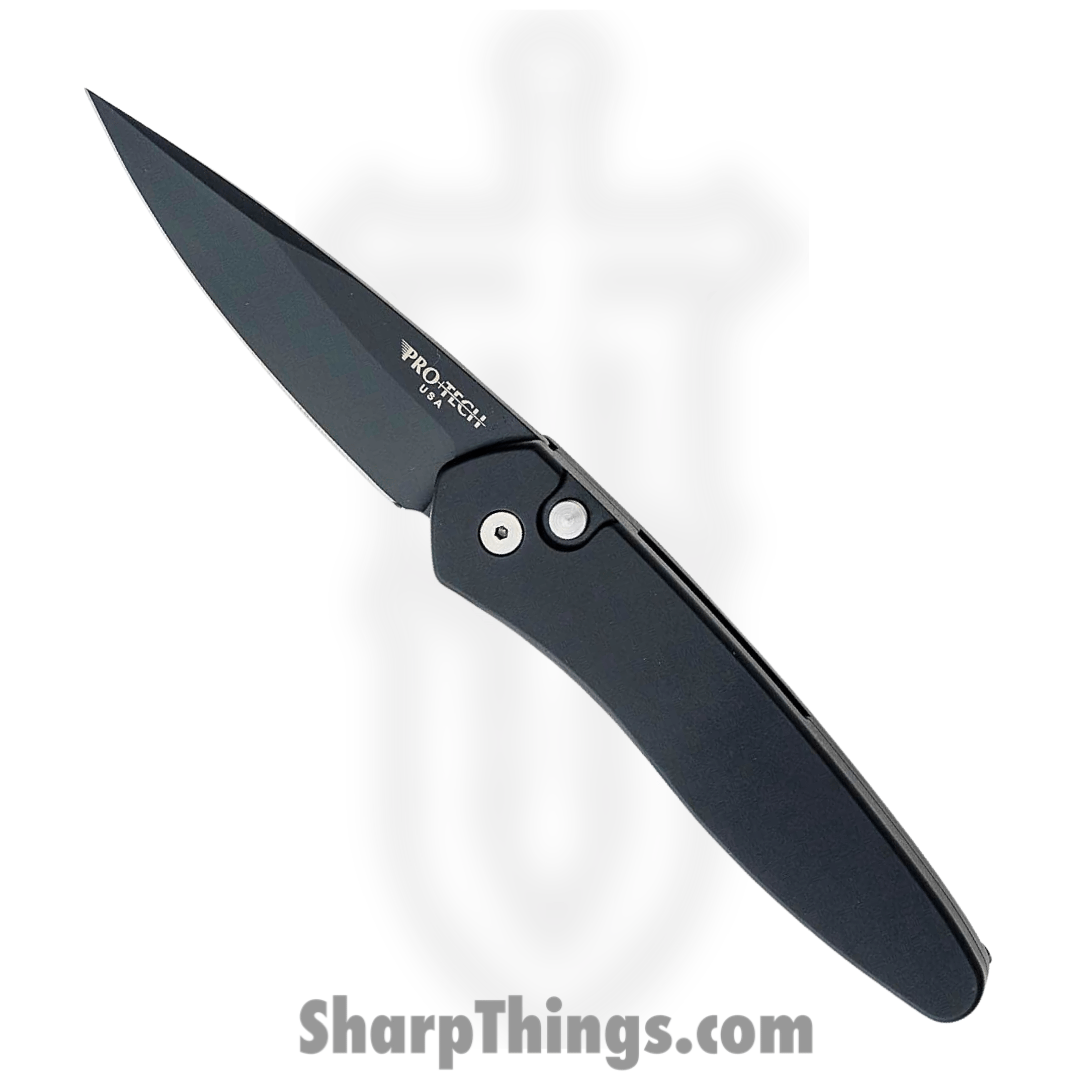ProTech - 3407 - Newport - Automatic Knife - S35VN DLC Spear Point - 6061-T6 Aluminum - Black