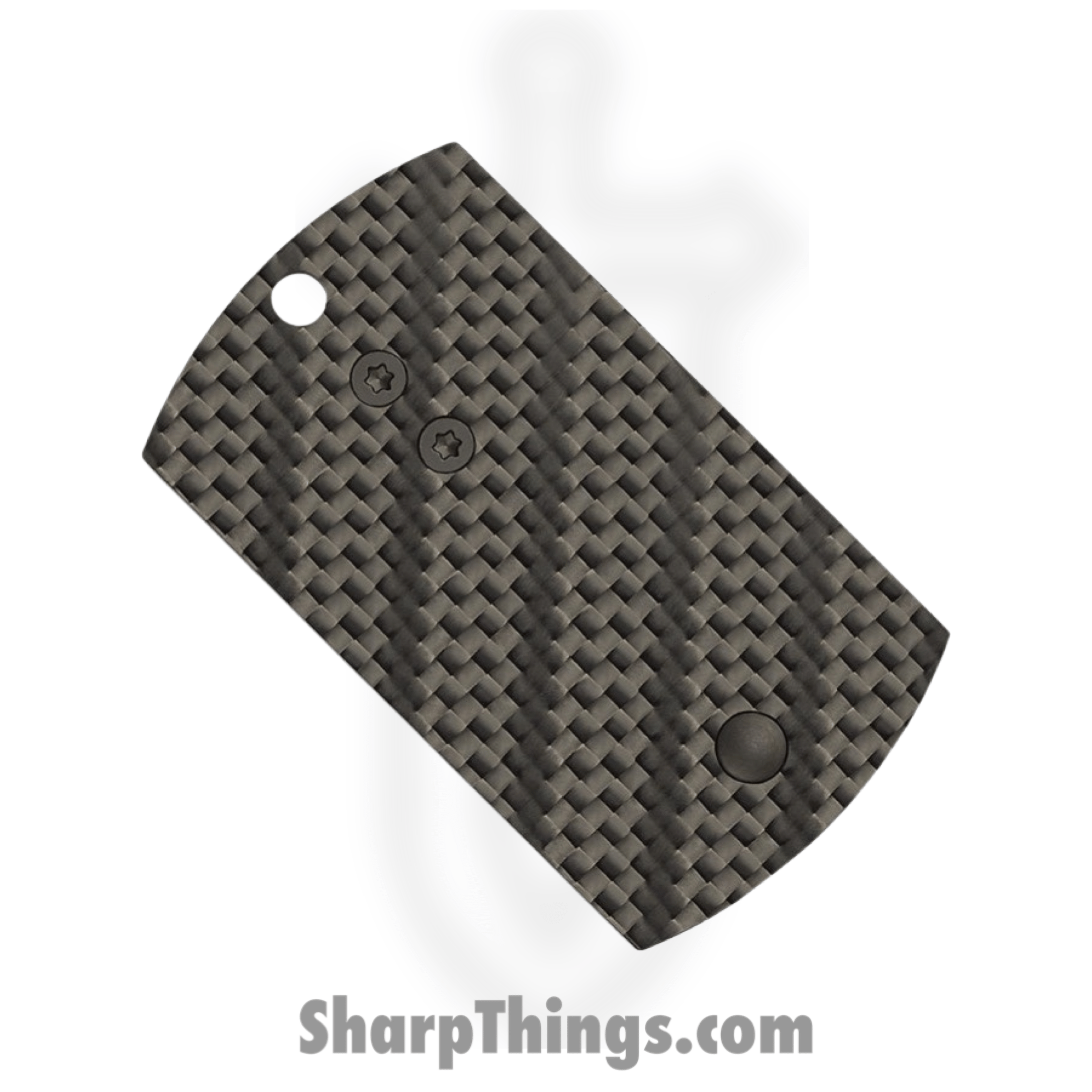 Spyderco - SC188CFBBKP - Dog Tag Non-Locking - Folding Knife - CPM-S30V Black Sheepsfoot - Carbon Fiber G10 - Black - Image 3