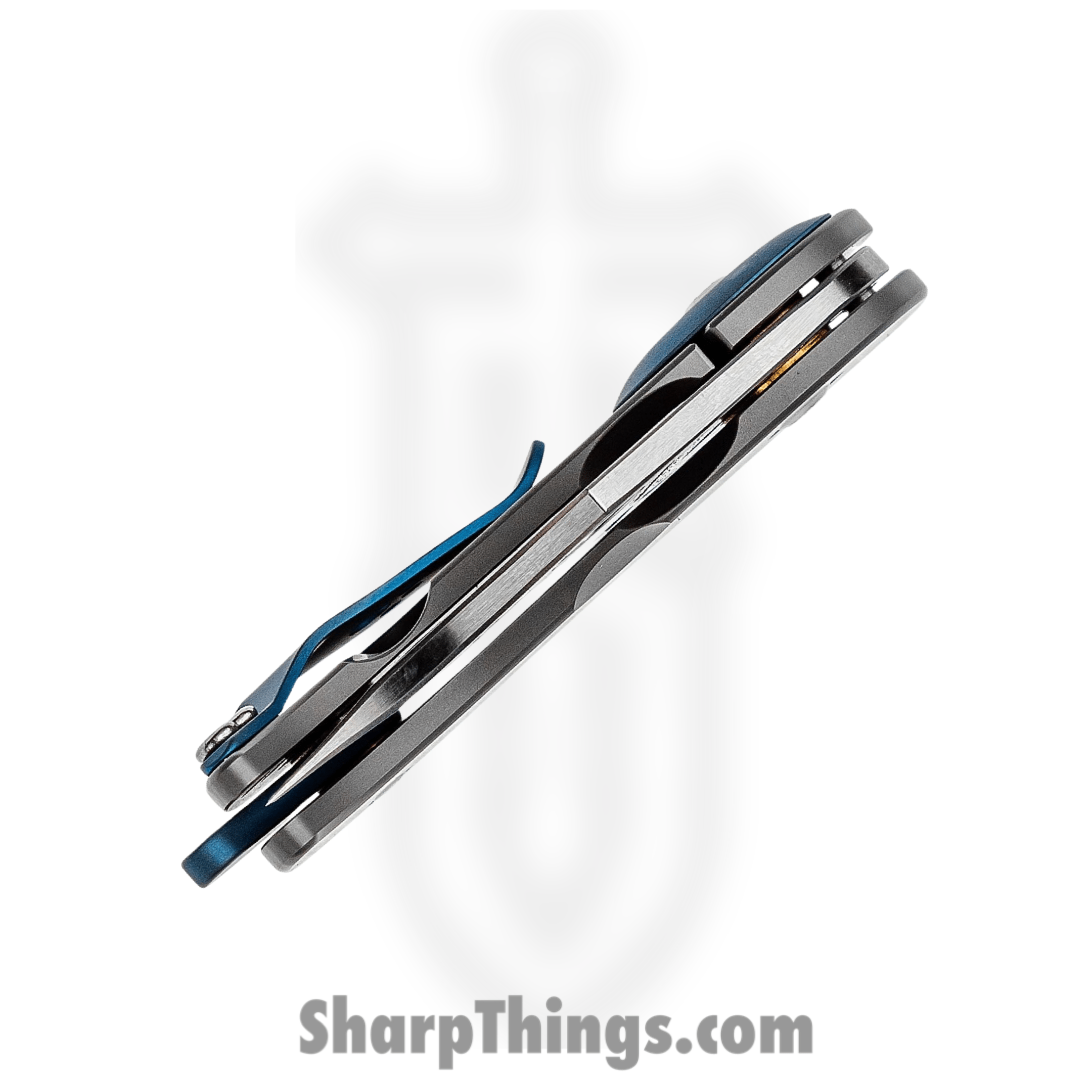 Spyderco - SC256TIP - Pochi Reeve Integral Lock - Folding Knife - CPM-S45VN Satin Clip Point - Titanium - Gray - Image 4