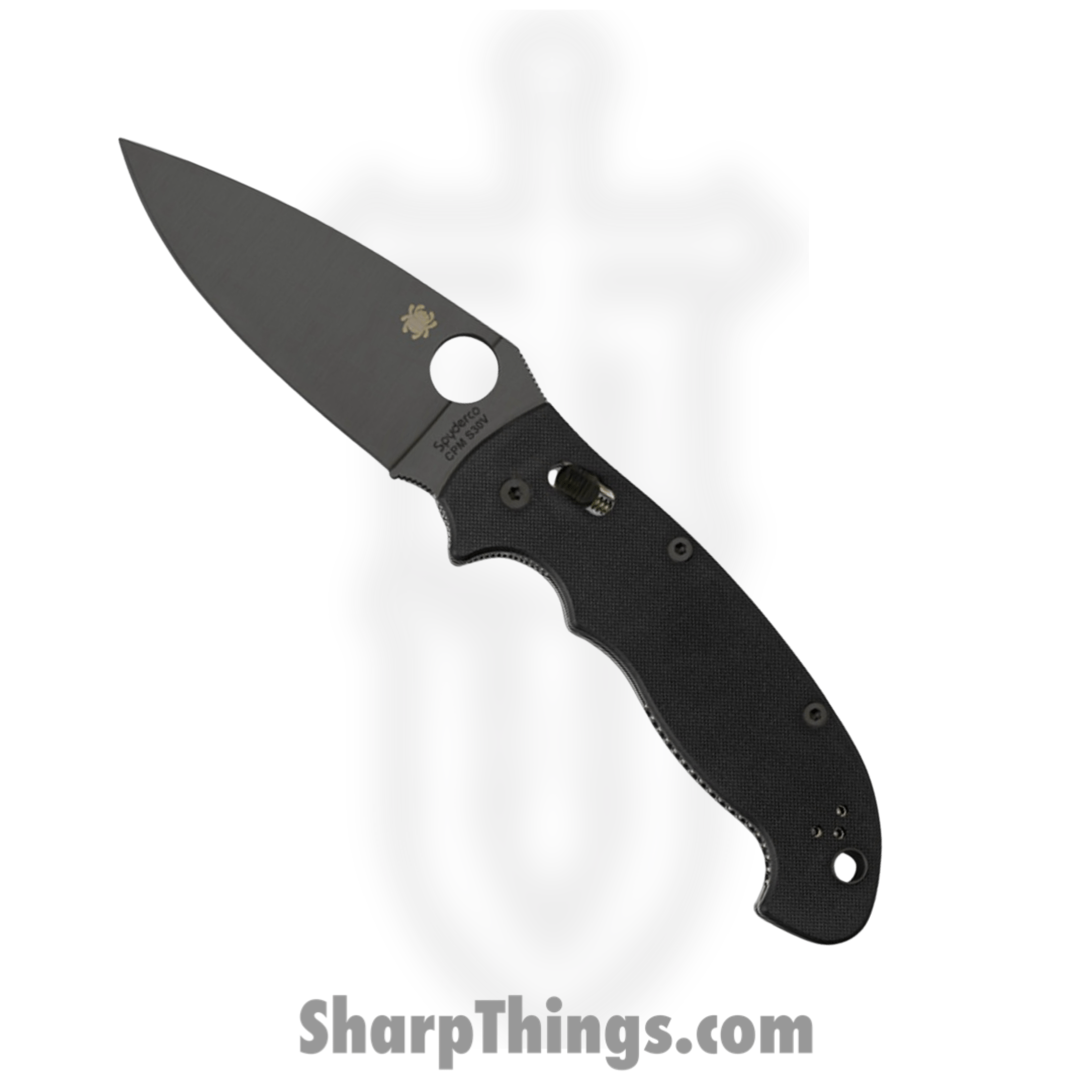 Spyderco - SC95GPBBK2 - Manix2 XL - Folding Knife - S30V Black Drop Point - G10 - Black