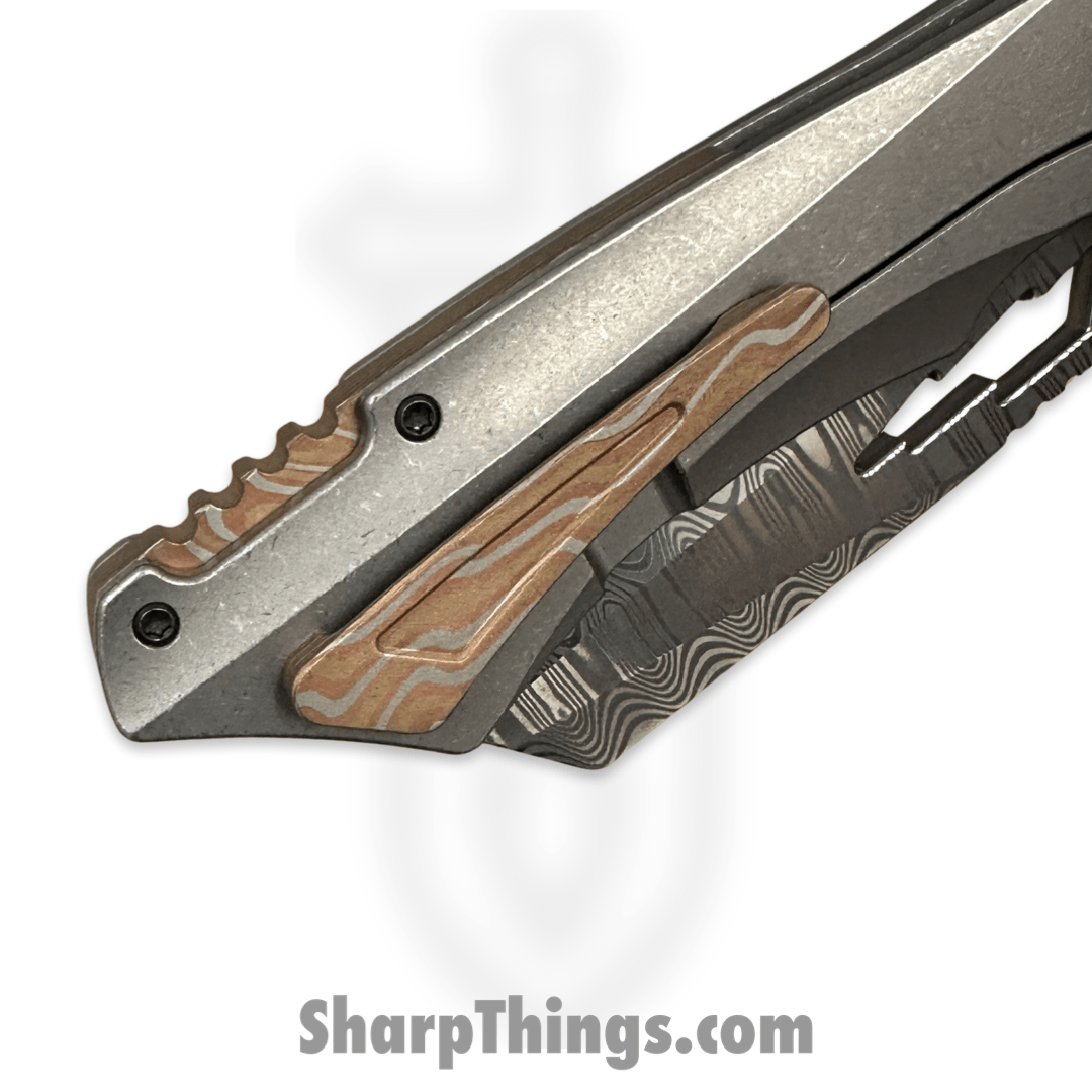 Something Obscene Co. - NVNm-Dam-Mok - New Version Nemley - Damacore Odins Eye Cleaver - Titanium - Grey Mokume - Image 10