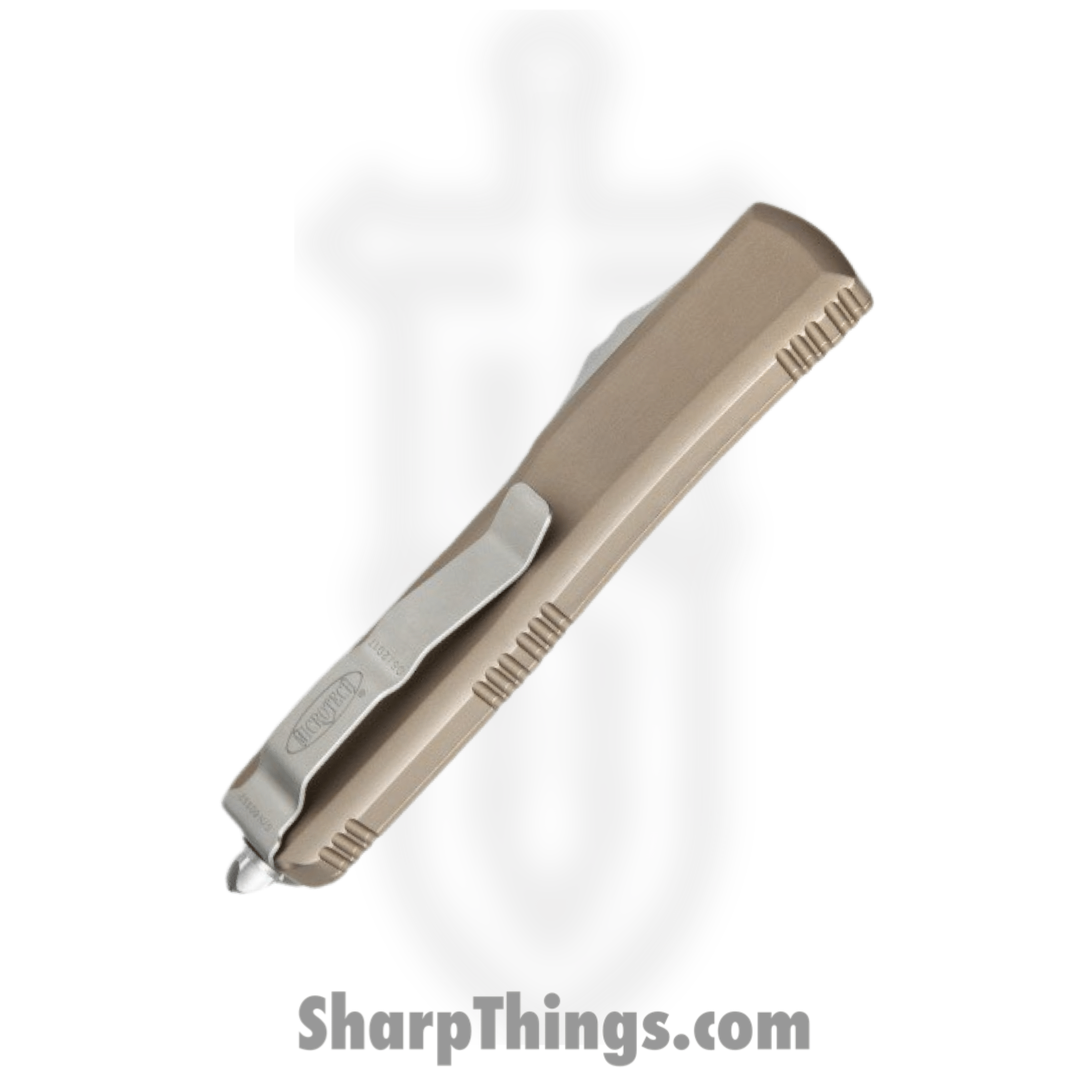 Microtech - 121-11APTA - Ultratech - OTF Auto - Bohler M390 Apocalyptic P/S DP - 6061-T6 Aluminum - Tan - Image 3