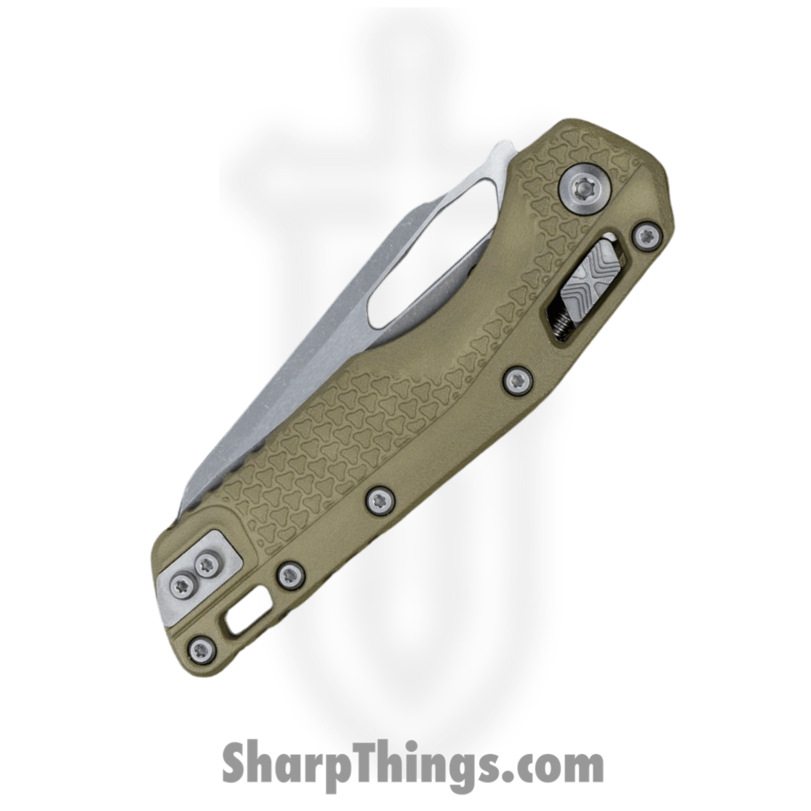 Microtech - 210T-11APPMOD - MSI® RAM-LOK Tri-Grip - Folding Knife - M390MK Apocalyptic Reverse Tanto - Injection Molded Polymer - OD Green - Image 3