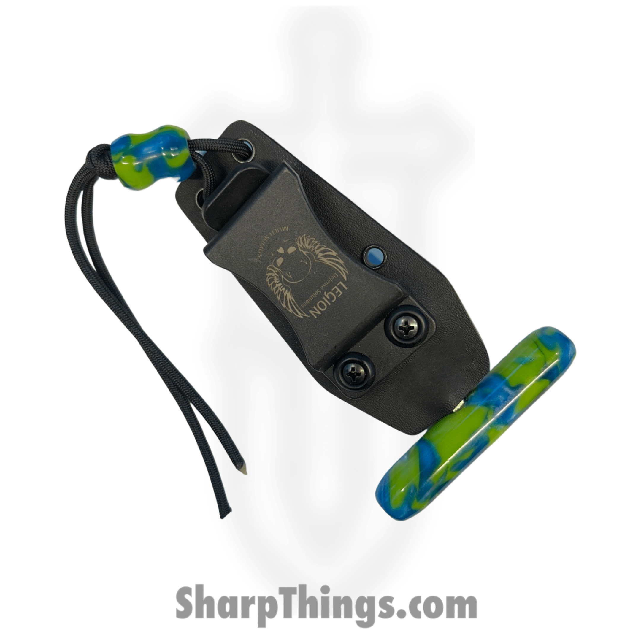 Full Heart Forge - FHF-TS-A-BLGR - T Handle Spike - Fixed Blade Knife - 316 Stainless Satin Spike - Acryllic - Blue, Green - Image 4