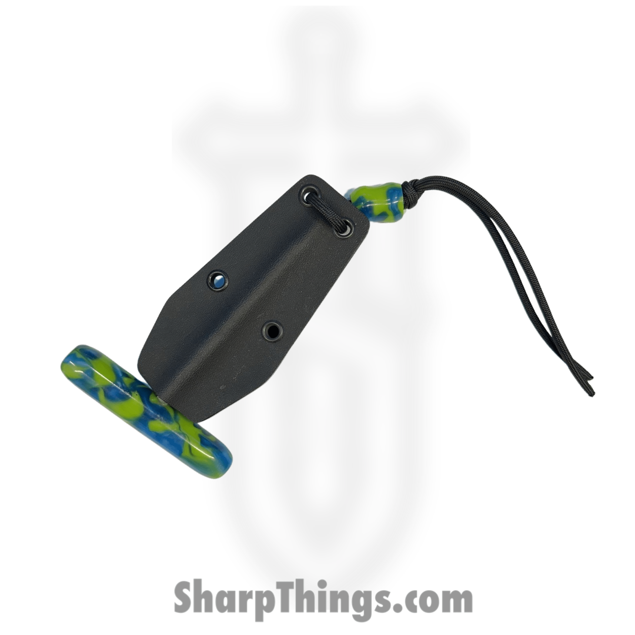 Full Heart Forge - FHF-TS-A-BLGR - T Handle Spike - Fixed Blade Knife - 316 Stainless Satin Spike - Acryllic - Blue, Green - Image 5