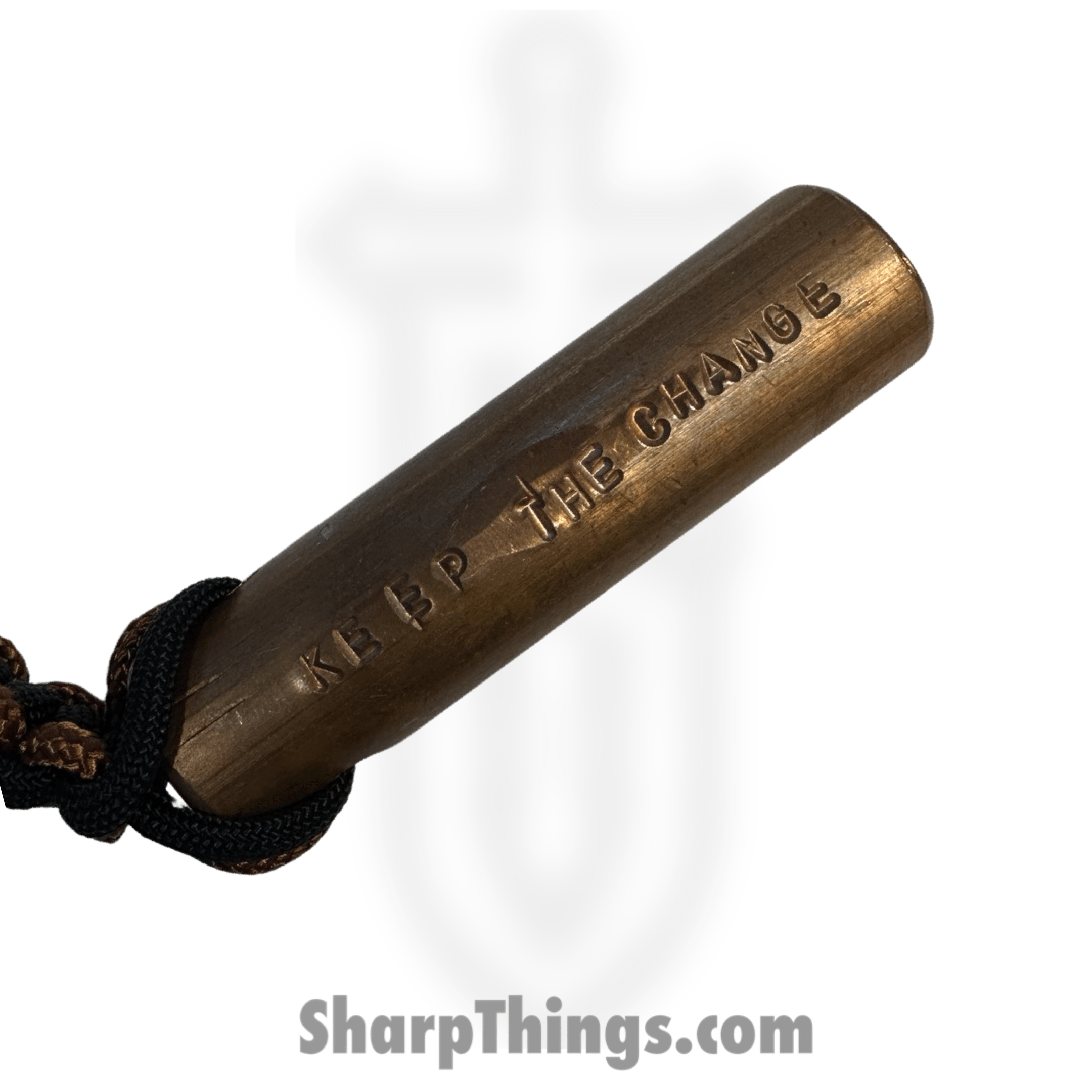 Full Heart Forge - FHF-WK-KTC - Weighted Keychain "Keep the Change" - Paracord - Copper - Copper, Black - Image 2