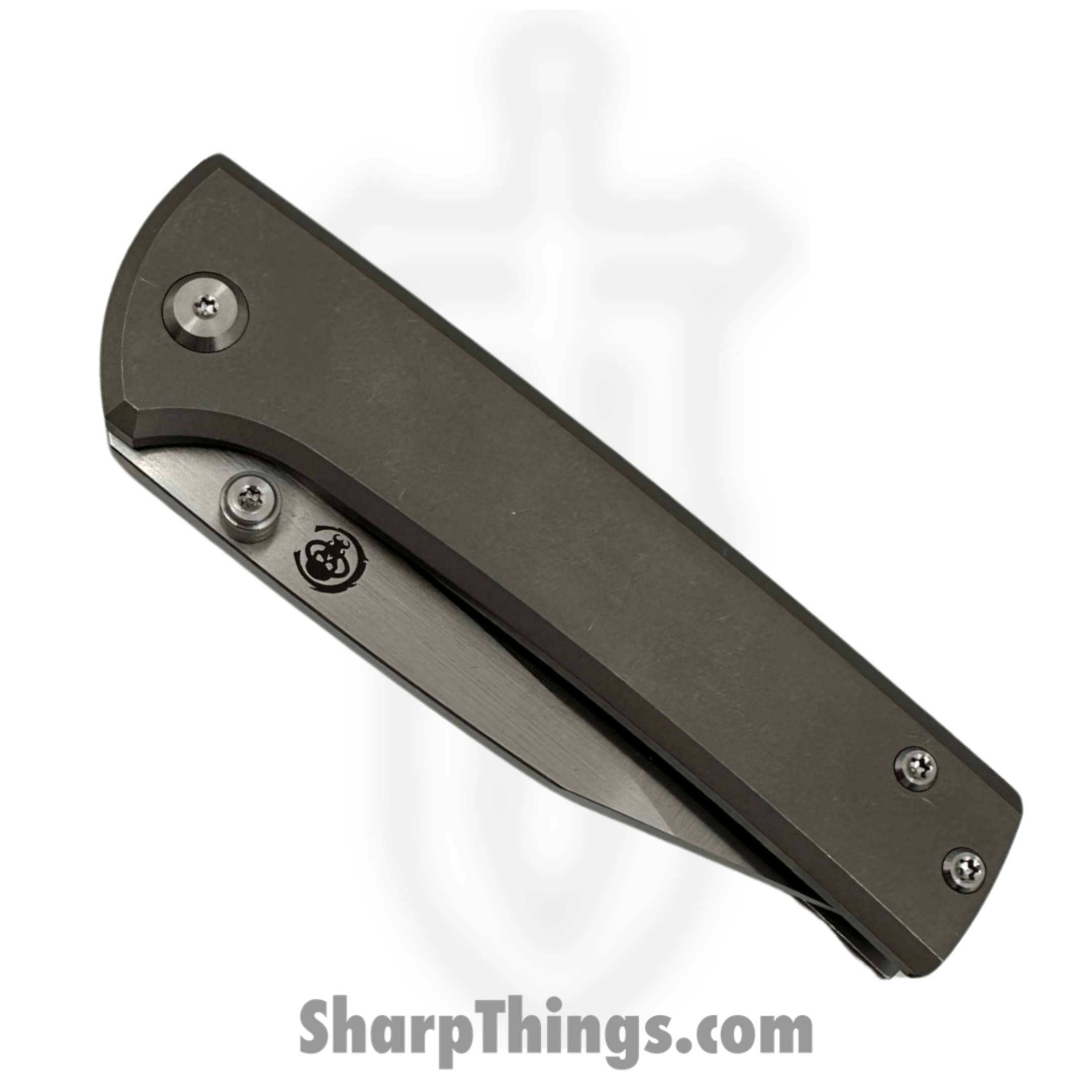 Chaves Knives - ST-SG-SWTI-BF - Scapegoat Street - Folding Knife - Satin M390 Drop Point - Titanium - Stonewash - Image 4