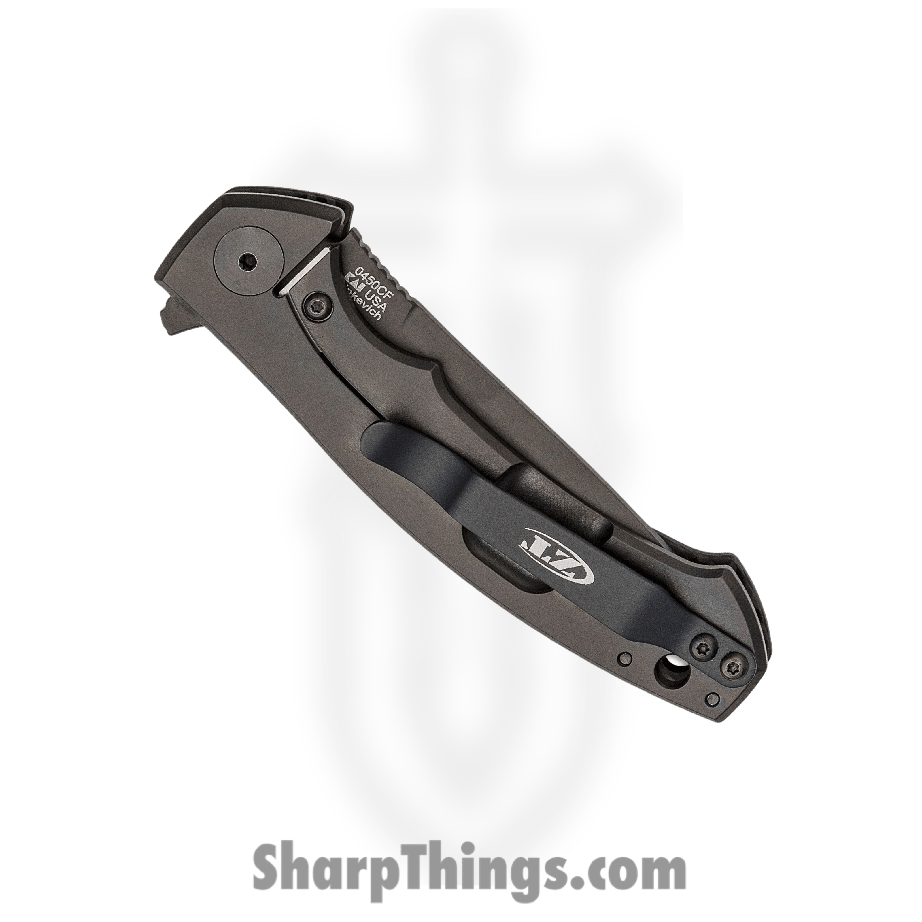 Zero Tolerance - ZT0450CF - Sinkevich - Folding Knife - CPM S35VN DLC Drop Point - Carbon Fiber with Titanium - Black - Image 3
