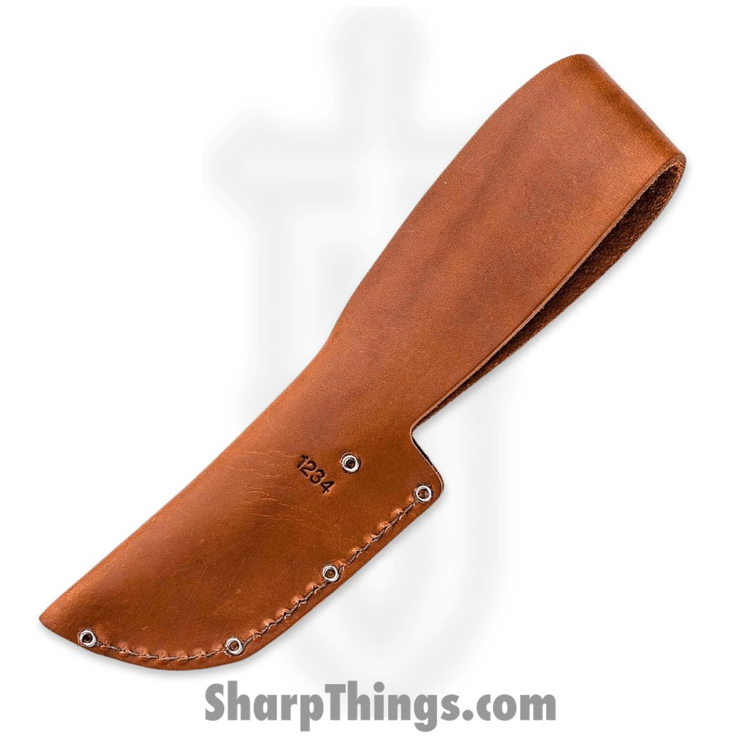 Ka-Bar - KA1234 - Game Hook Hunter Blade with Gut Hook - Fixed Blade Knife - Stainless Steel Polished - Stacked Leather - Brown - Image 5