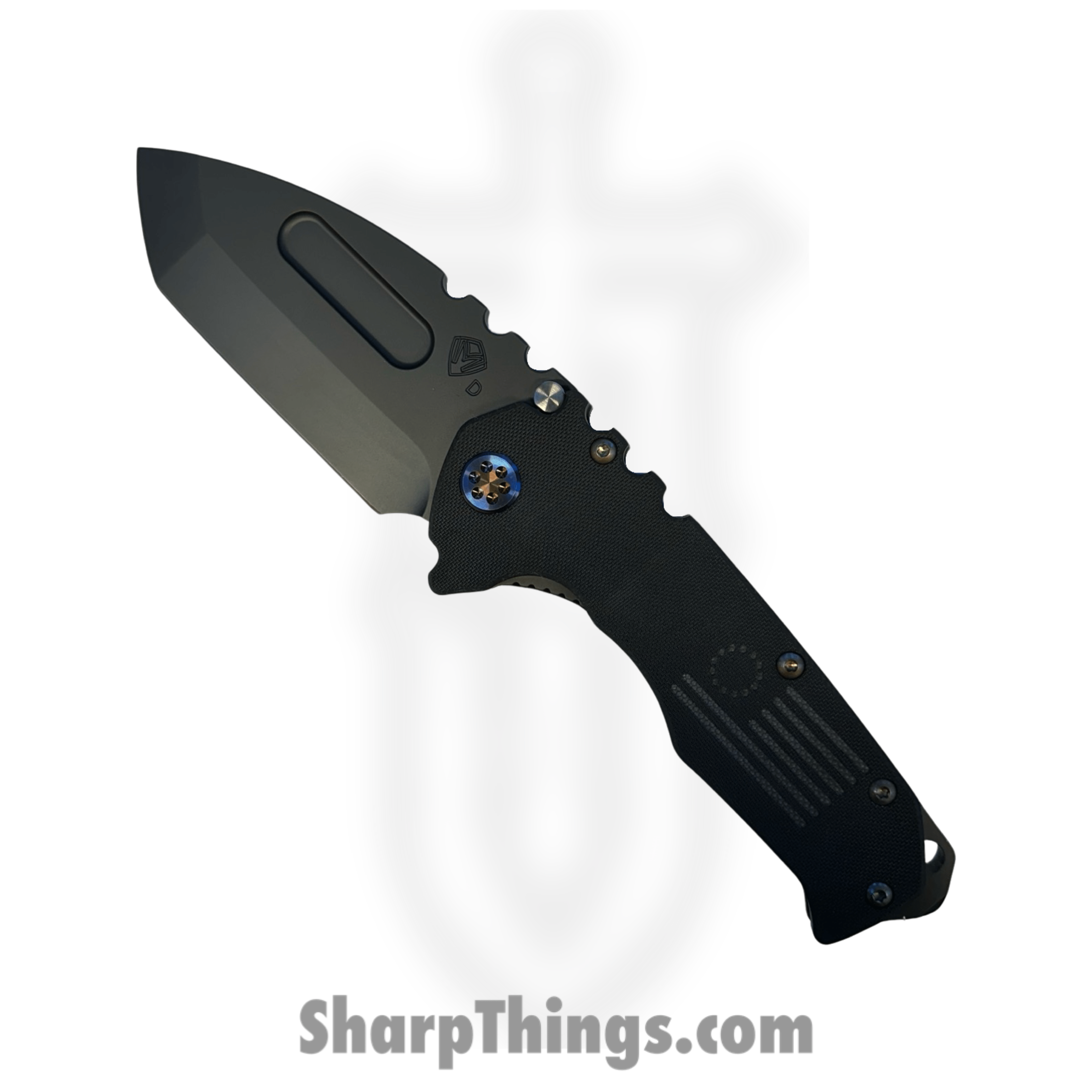 Medford Knife and Tool - 040424C - Scout M/P - Folding Knife - D2 DLC Tanto - G10 Flamed Hardware - Black