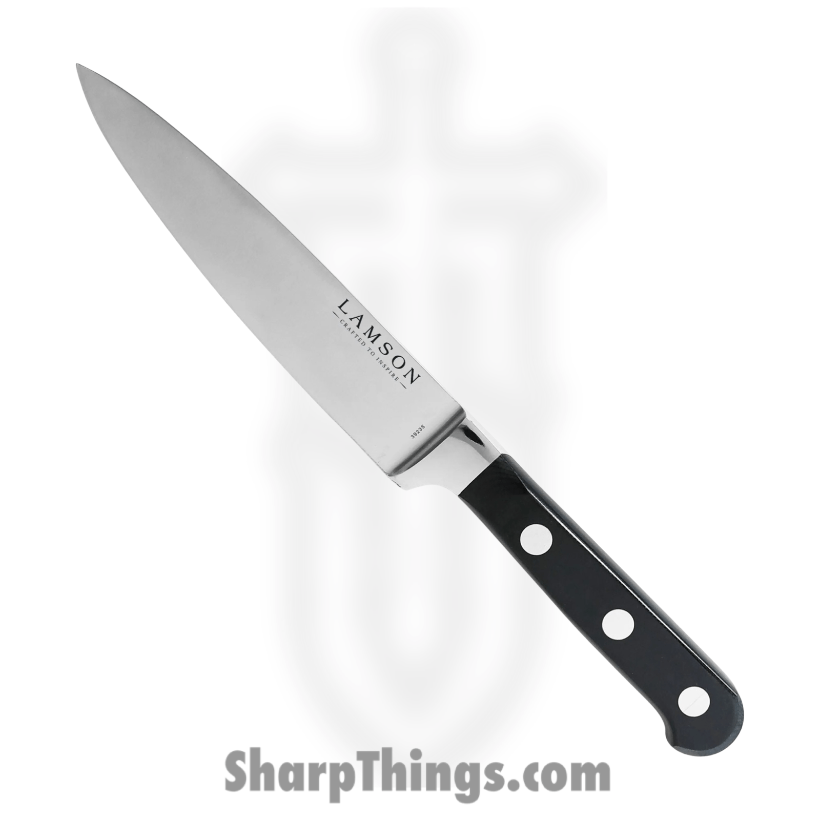 Lamson - 39235 - 6″ Premier Forged Utility Knife - 4116 Polished - G10 - Midnight Black