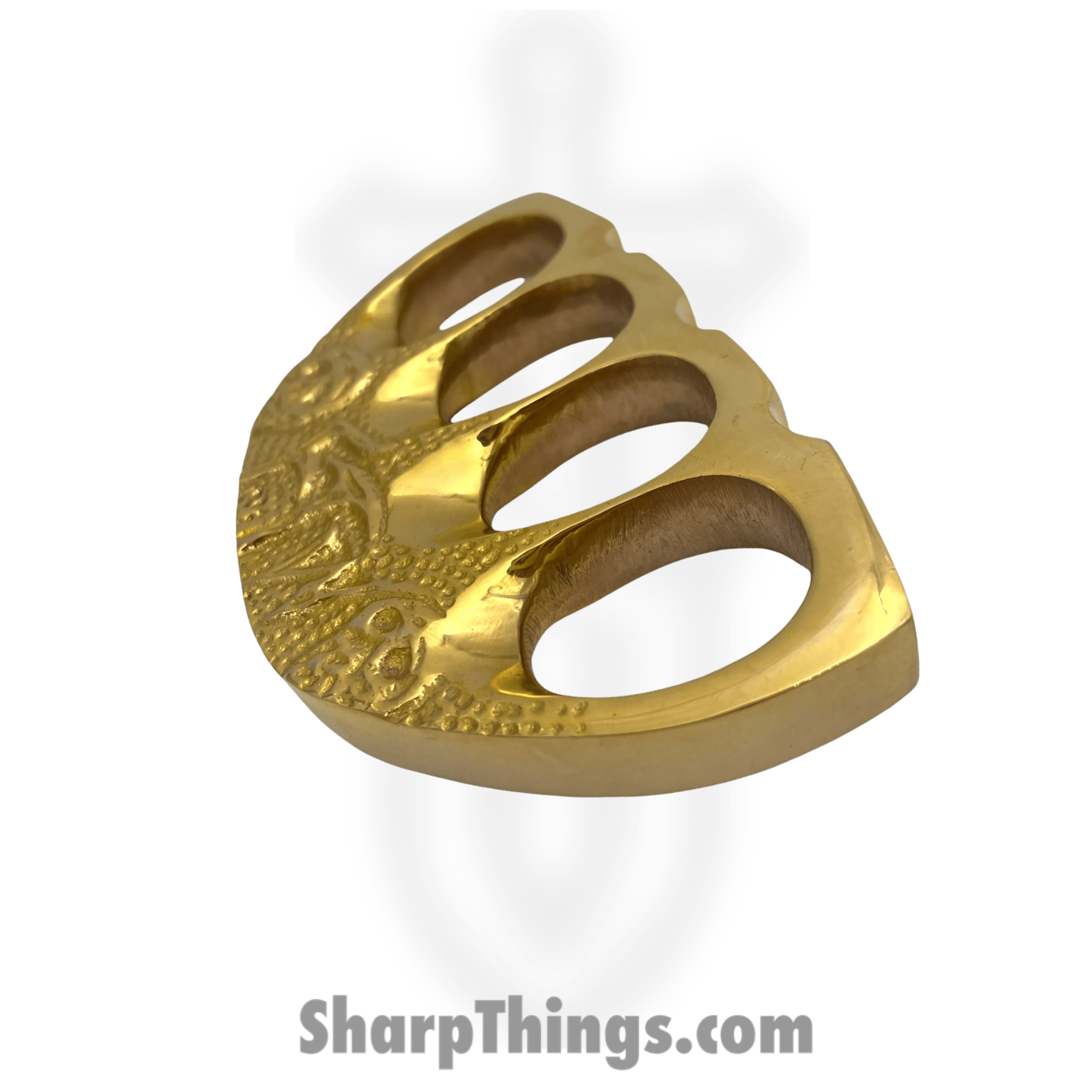 VOC - BR-300-TSK - Real Ammo-Grade Brass Knuckles FT Skull 2 - Gold - Image 2