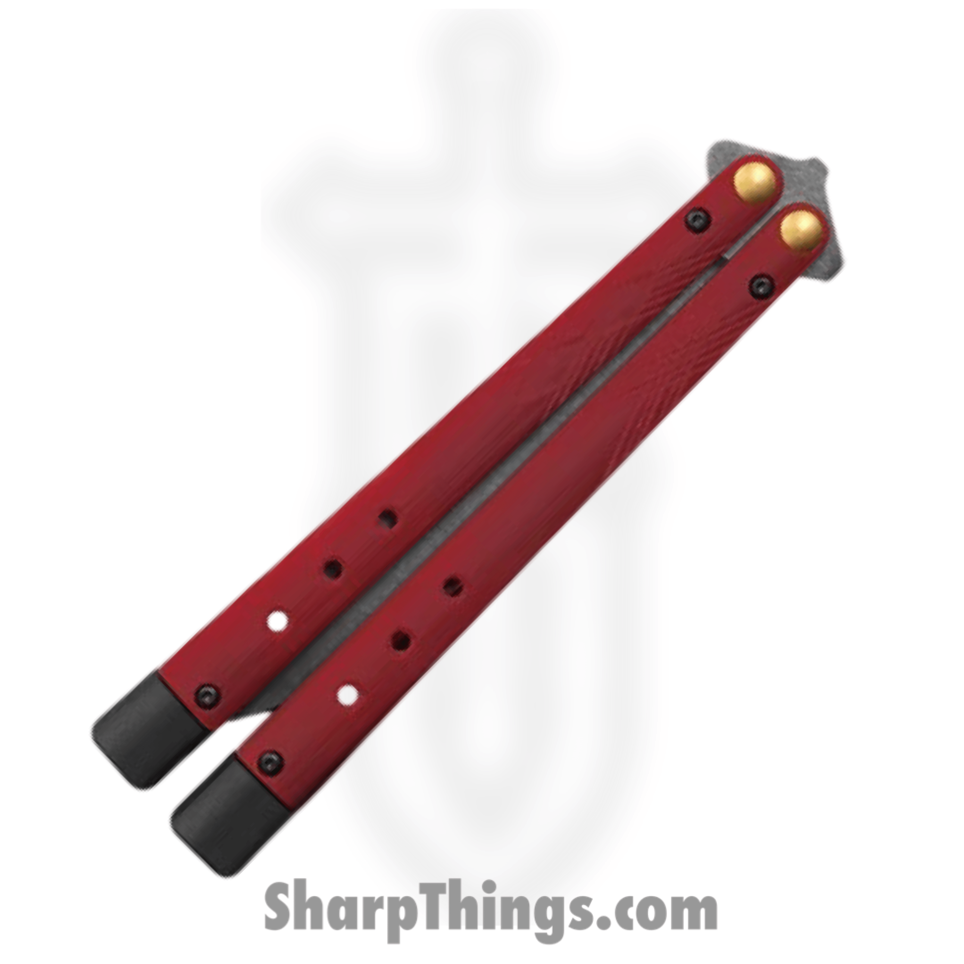 Benchmade - 99BK-1 - Necron - Balisong - CPM S30V Stonewash Scimitar - G10 - Ruby Red - Image 3