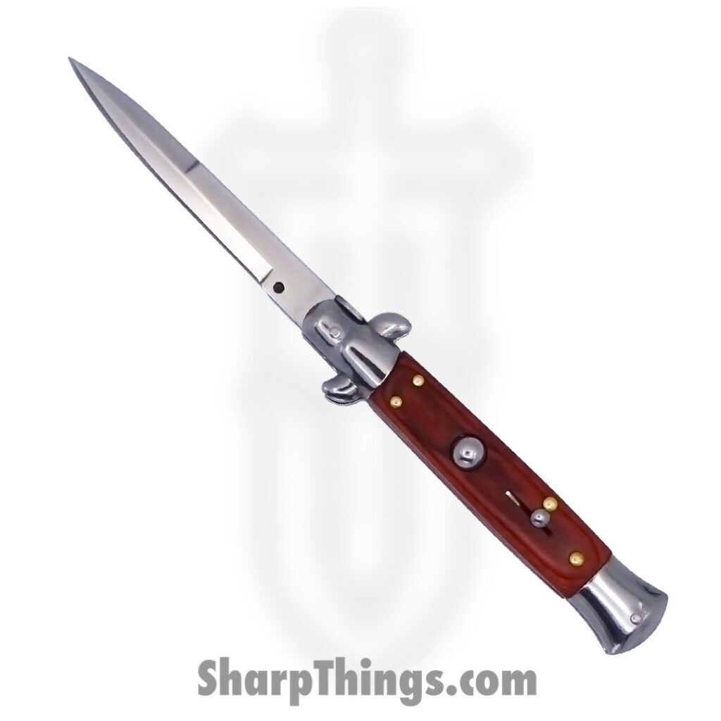 Steel River Knives – sbbol9rw – Arrivato 9in Stilleto – 440c Satin Bayonet – Redwood – Red