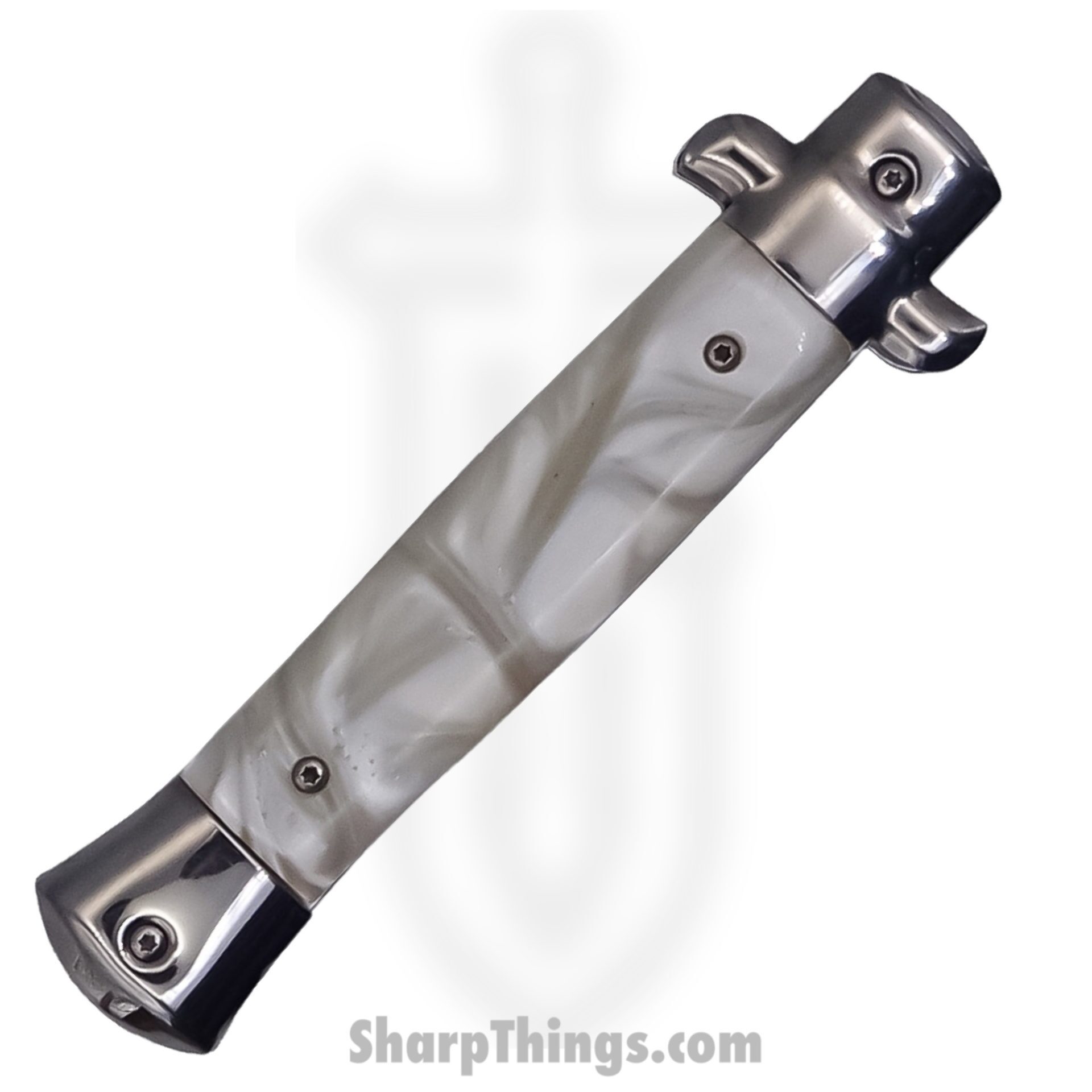 Steel River Knives - SBOTF11ITMP - Magnum – 11” Italian Stiletto OTF Automatic Knife – 440 Bayonet - MOP - Image 3