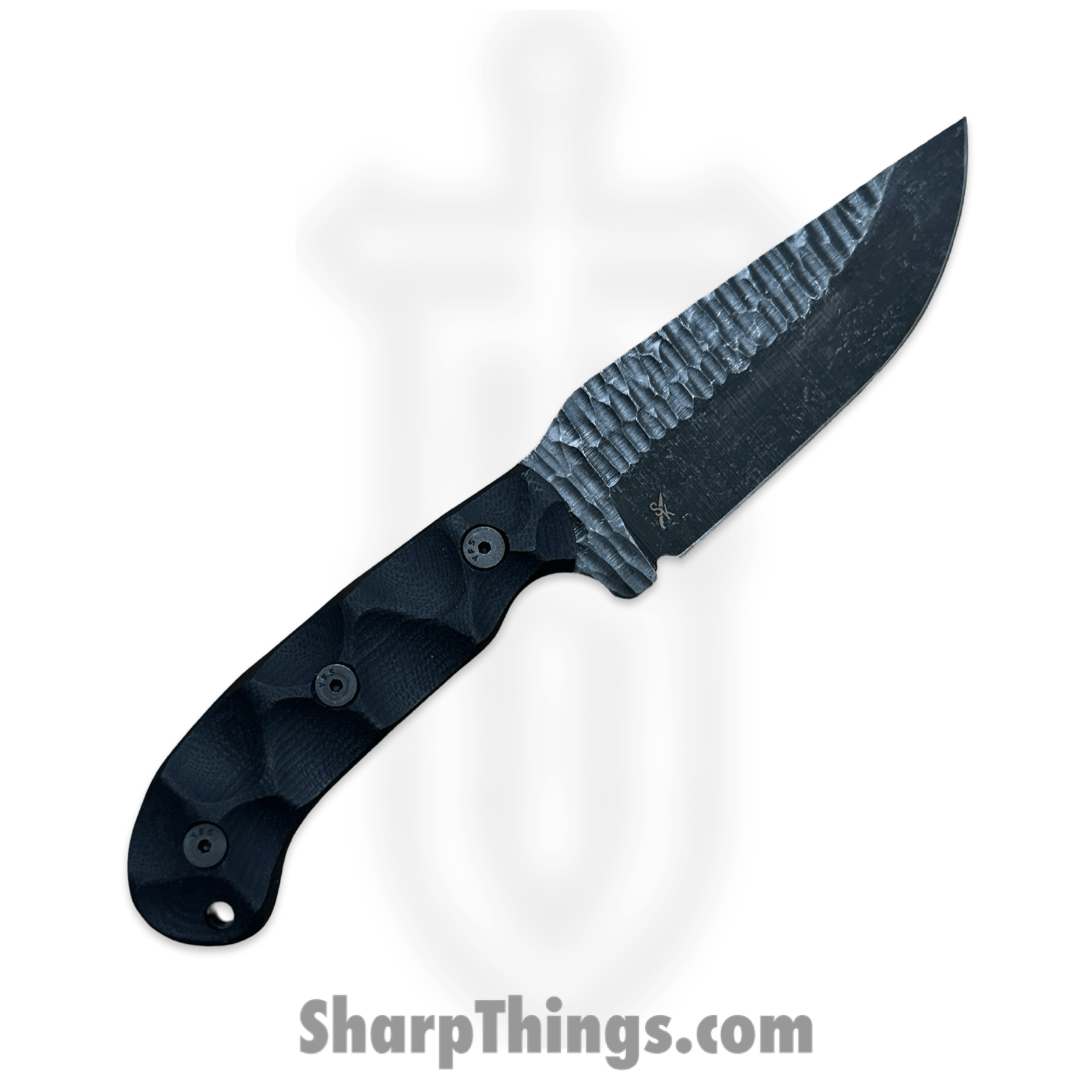 Stroup Knives - GP1-B-G10 - GP1 - Fixed Blade Knife - 1095 HC Acid Wash Drop Point - G10 - Black - Image 2