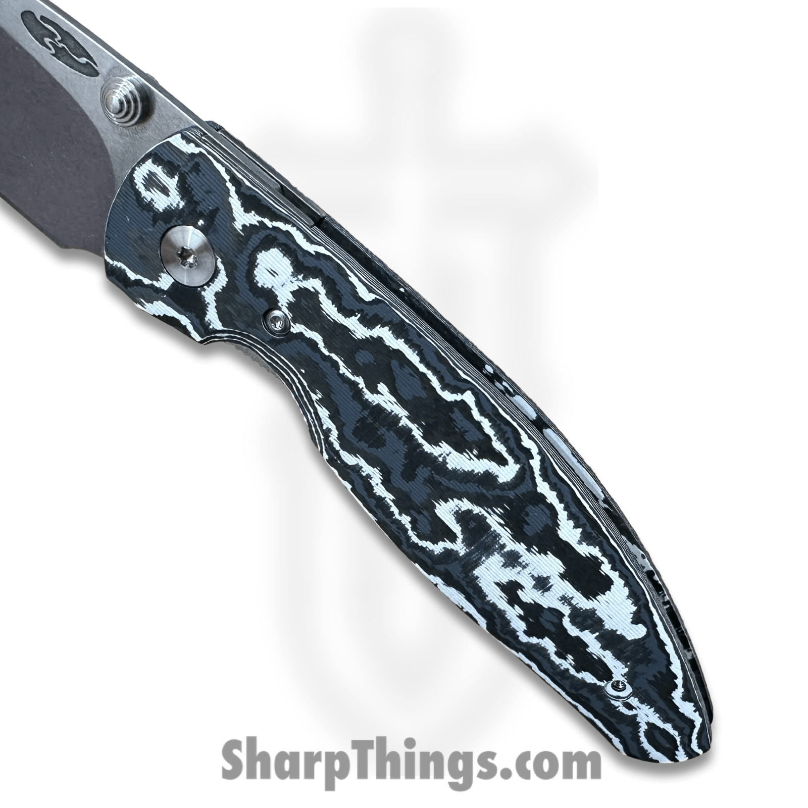 TRM - ATMSWWS-08 - Atom - Folding Knife - Fat Carbon Fiber - Stonewash MagnaCut D/P - White Storm - Image 4
