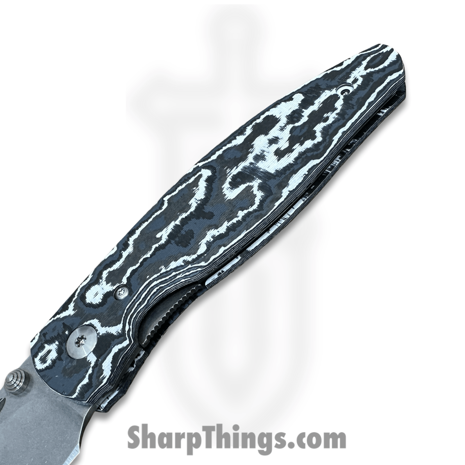TRM - ATMSWWS-08 - Atom - Folding Knife - Fat Carbon Fiber - Stonewash MagnaCut D/P - White Storm - Image 3