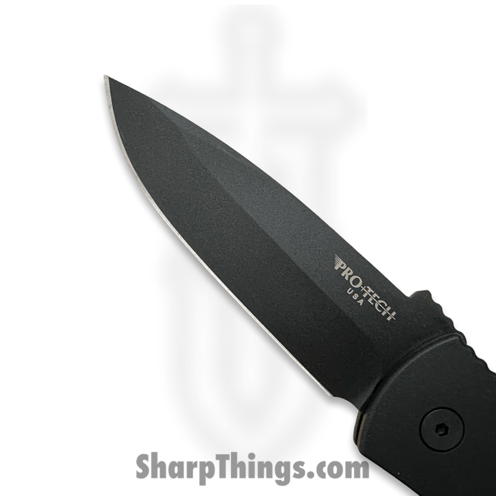 ProTech - 2024ATC7LH - Left Hand Emerson CQC7 - Automatic Knife - CPM-20CV DLC Spear Point - Jig Textured Aluminum - Black - Image 7