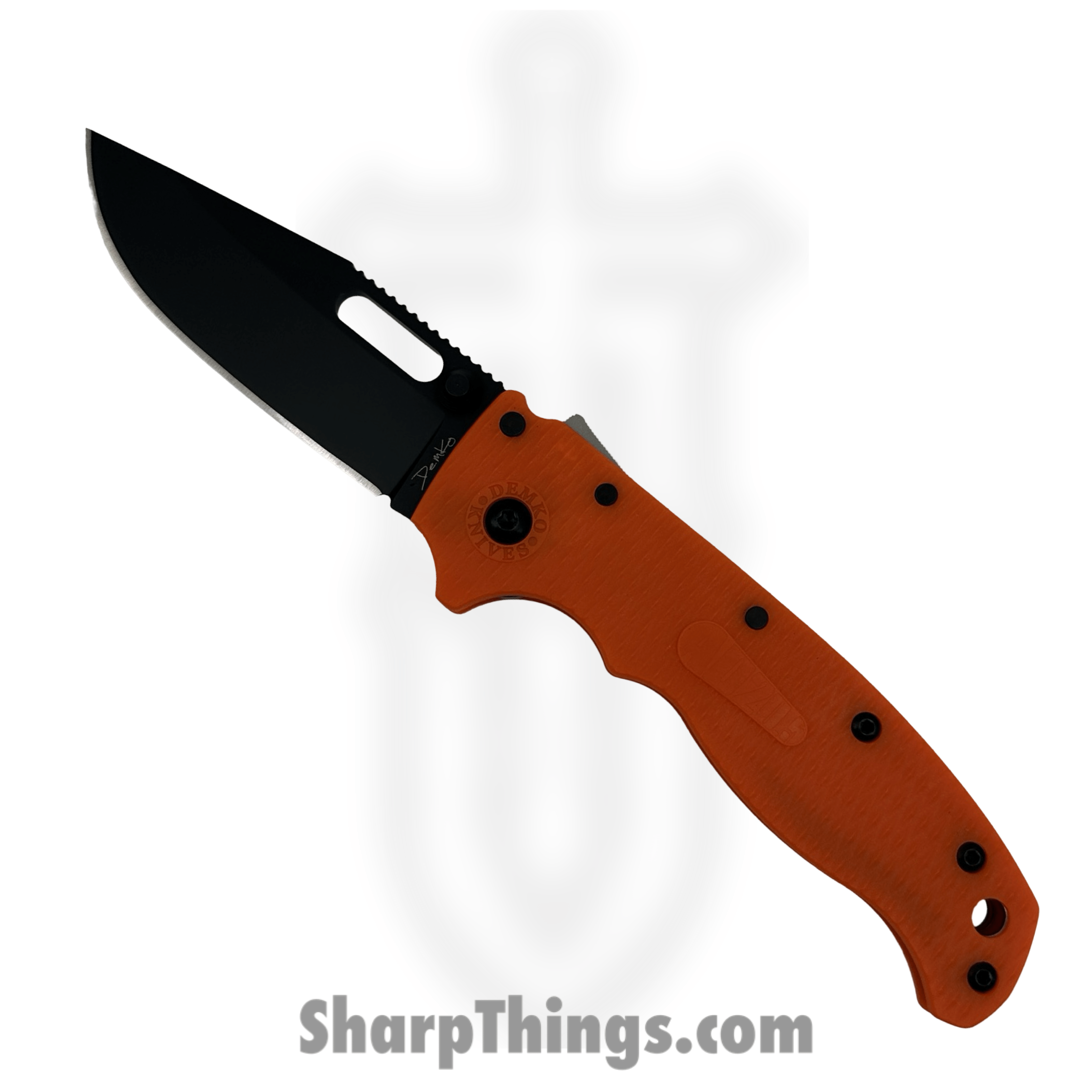 Demko Knives - DEMAD205F16B - AD 20.5 Shark-Lock - Folding Knife - D2 Coated Clip Point - G10 - Orange