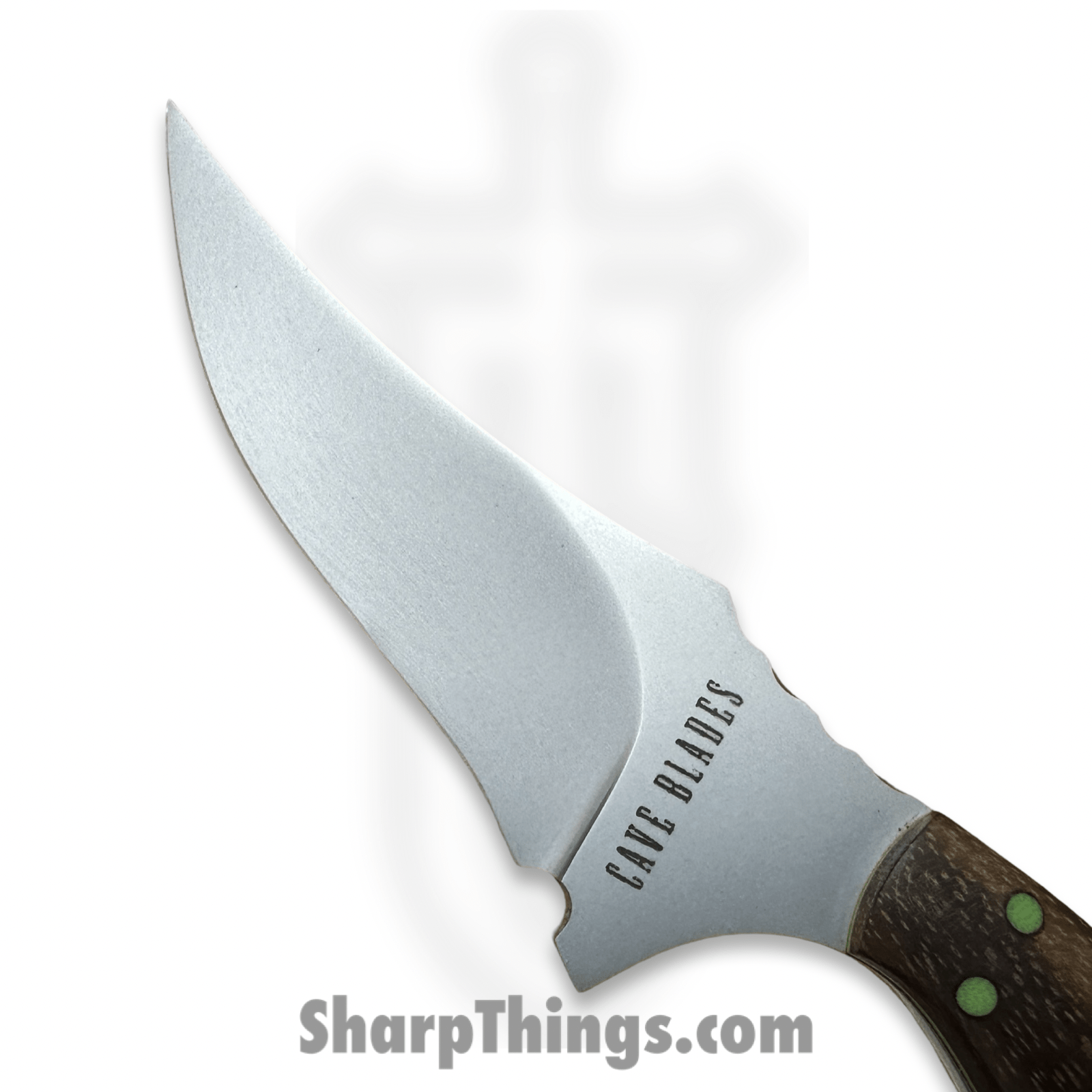 Cave Blades - CB-Reap-BB-WD - Reaper - Fixed Blade Knife - CPM 154 Blasted Skinner - Wood - Brown/Green - Image 9