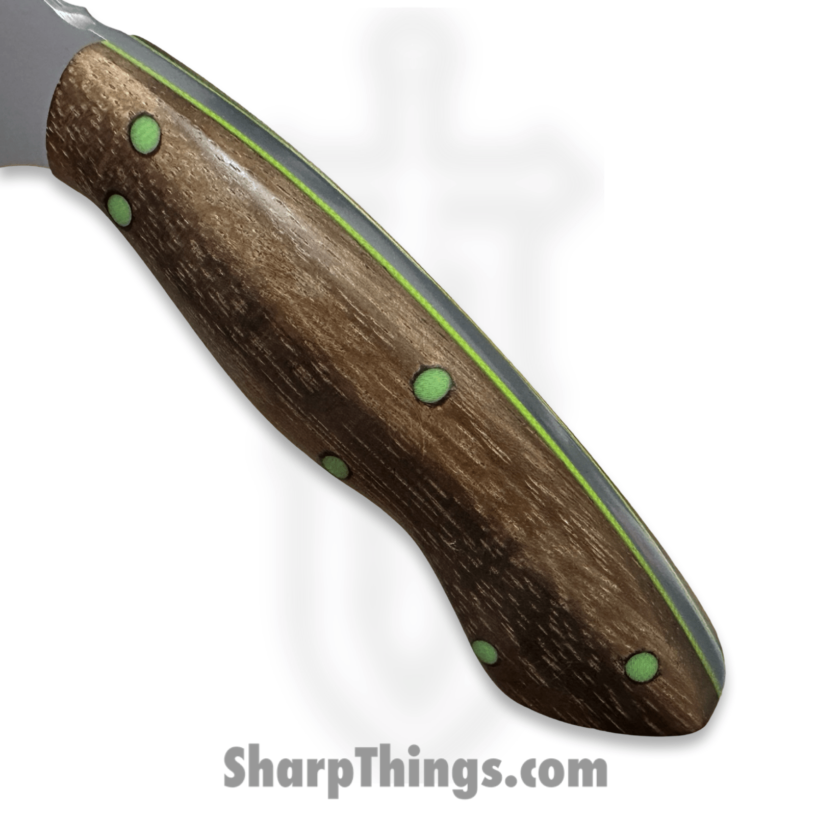 Cave Blades - CB-Reap-BB-WD - Reaper - Fixed Blade Knife - CPM 154 Blasted Skinner - Wood - Brown/Green - Image 7