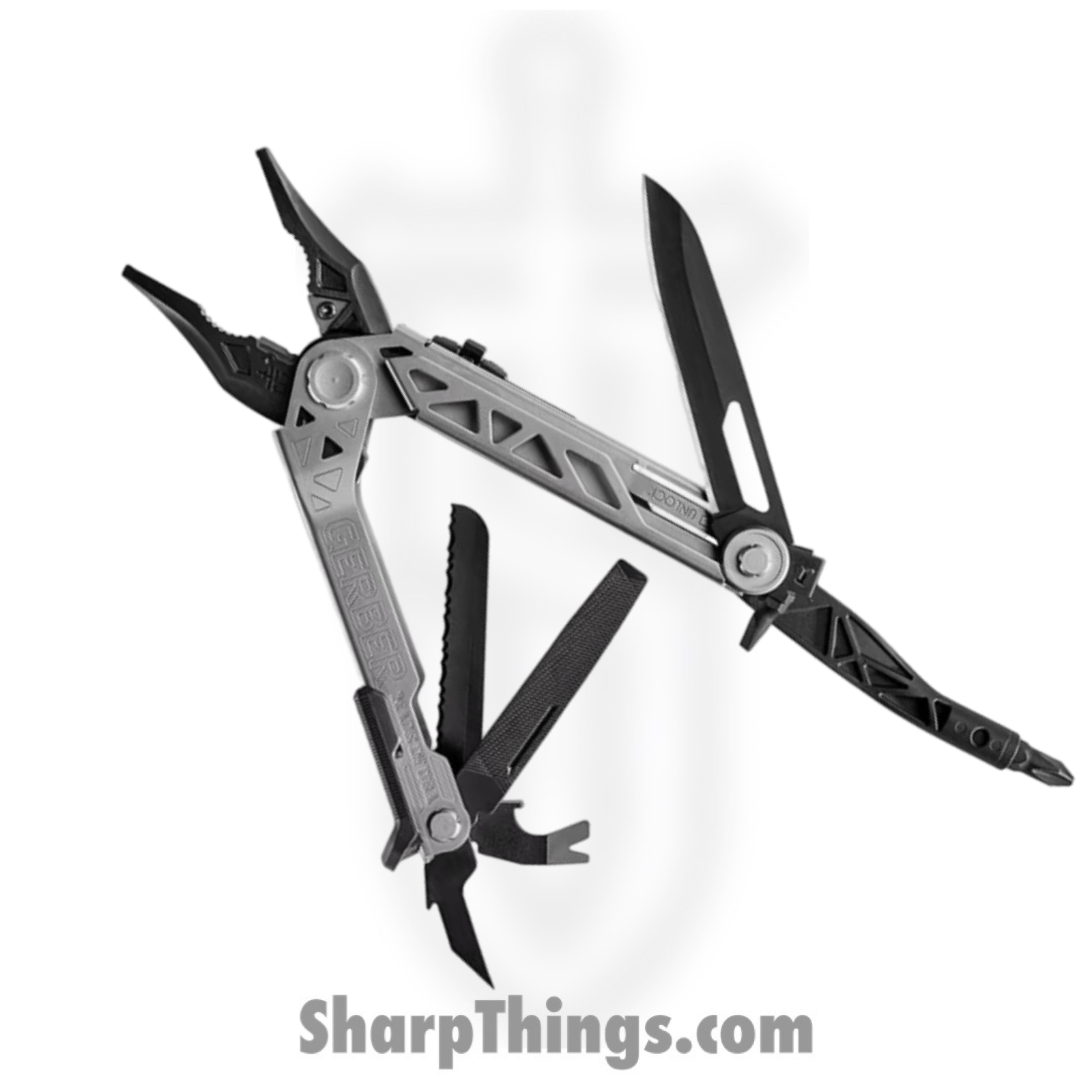 Gerber - G1198 - Center Drive with Bit Set - 420HC Coated Multi - Grey/Black