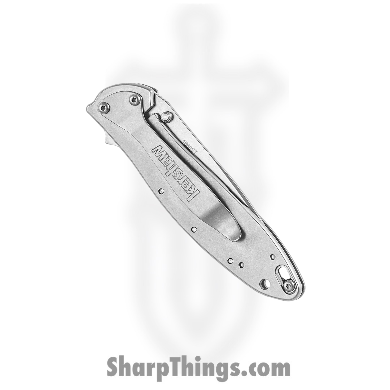 Kershaw - 1660ST - Leek - Assisted Open Knife - 14C28N Blasted Wharncliffe - 410 Stainless - Grey - Image 3