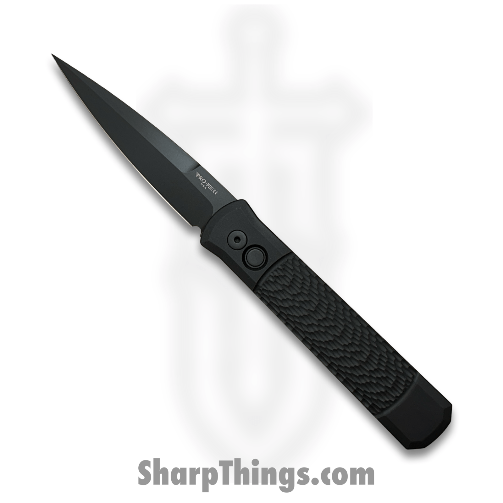 ProTech - 926-SWAT - Godfather - Automatic Knife - 154CM Coated Dagger - 6061-T6 Aluminum - Black