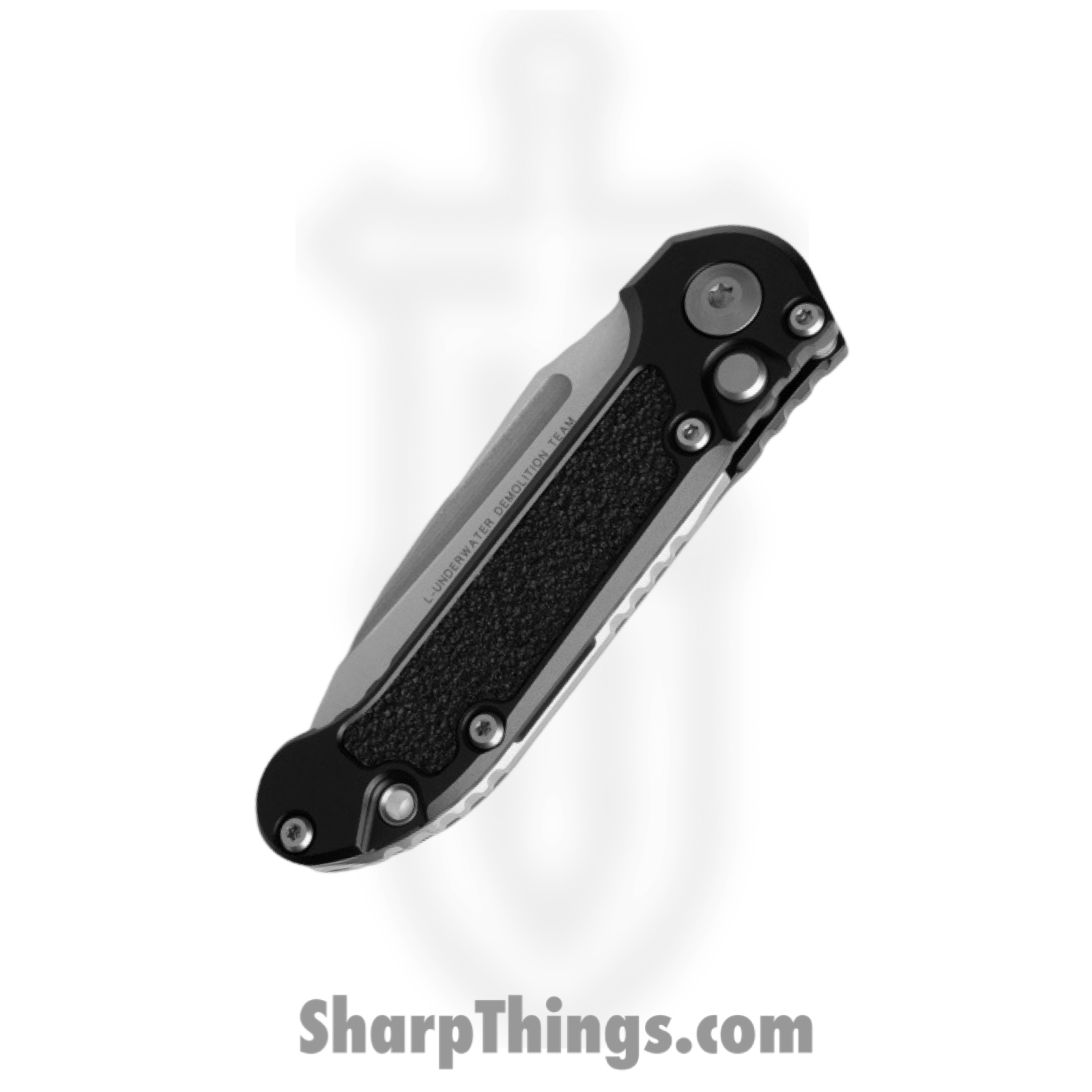 Microtech - 1136-10 - L.U.D.T. Gen III - Automatic Knife - M390MK Stonewash Tanto - Aluminum - Black - Image 2