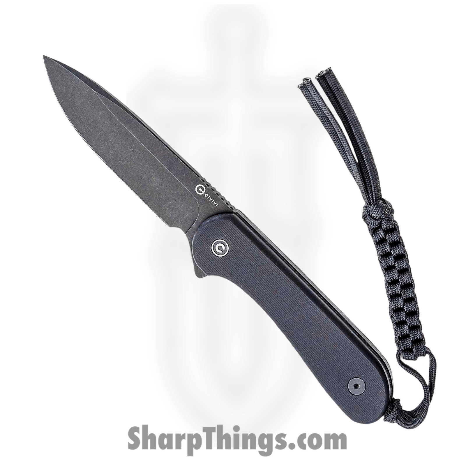 Civivi - CIVC2105A - Elementum - Fixed Blade Knife - D2 Stonewash Drop Point - G10 - Black