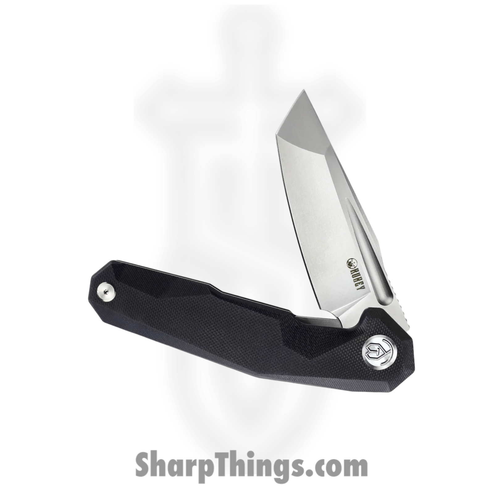 Kubey - KUB237A - Carve - Folding Knife - D2 Blasted Tanto - G10 - Black - Image 3