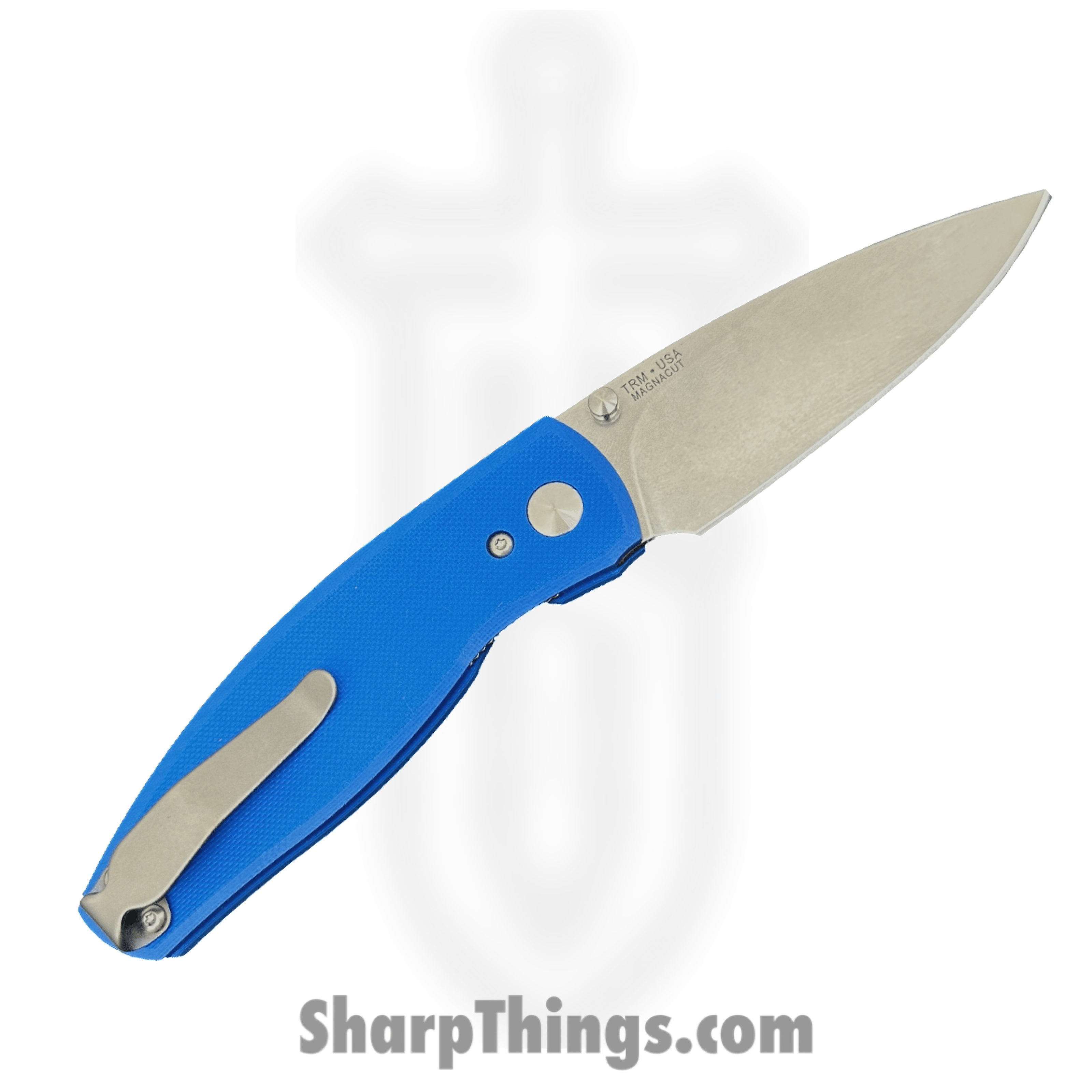 TRM - N2-G10-RB - Neutron 2 Liner Lock - Folding Knife - CPM MagnaCut Stonewash Drop Point - G10 - Royal Blue - Image 2